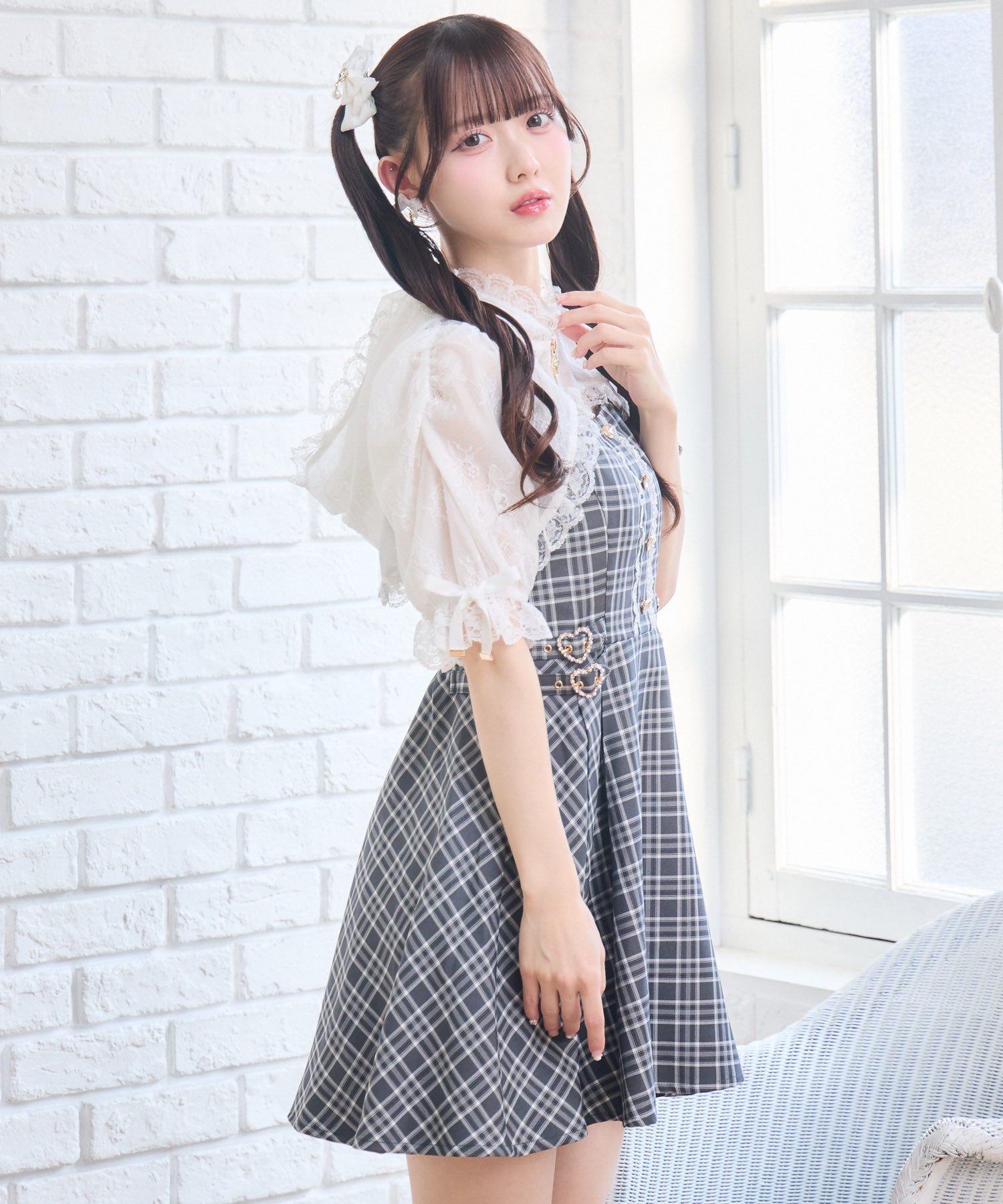 レースパーカー付きキャミワンピース | Rlab store