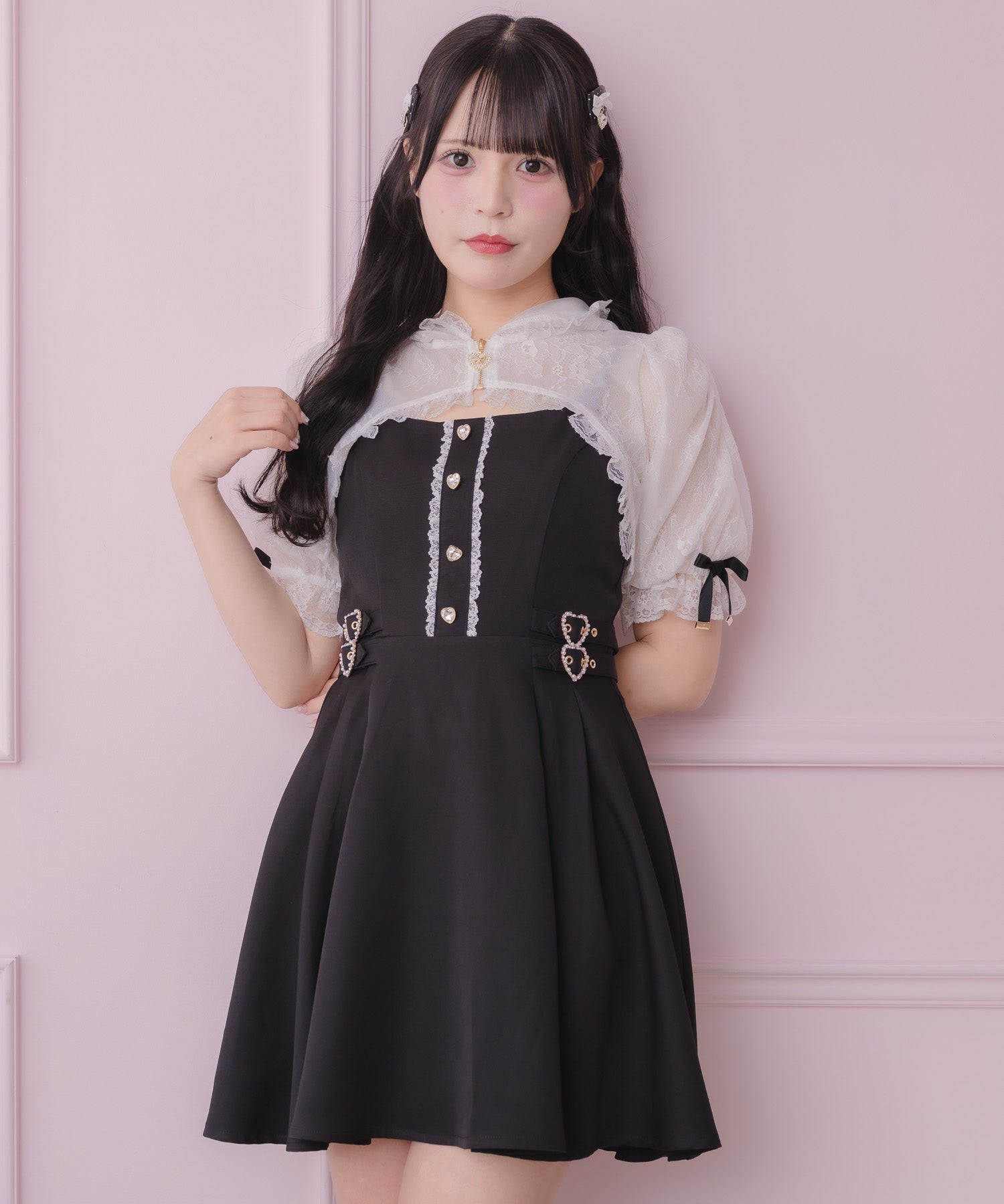 レースパーカー付きキャミワンピース | Rlab store