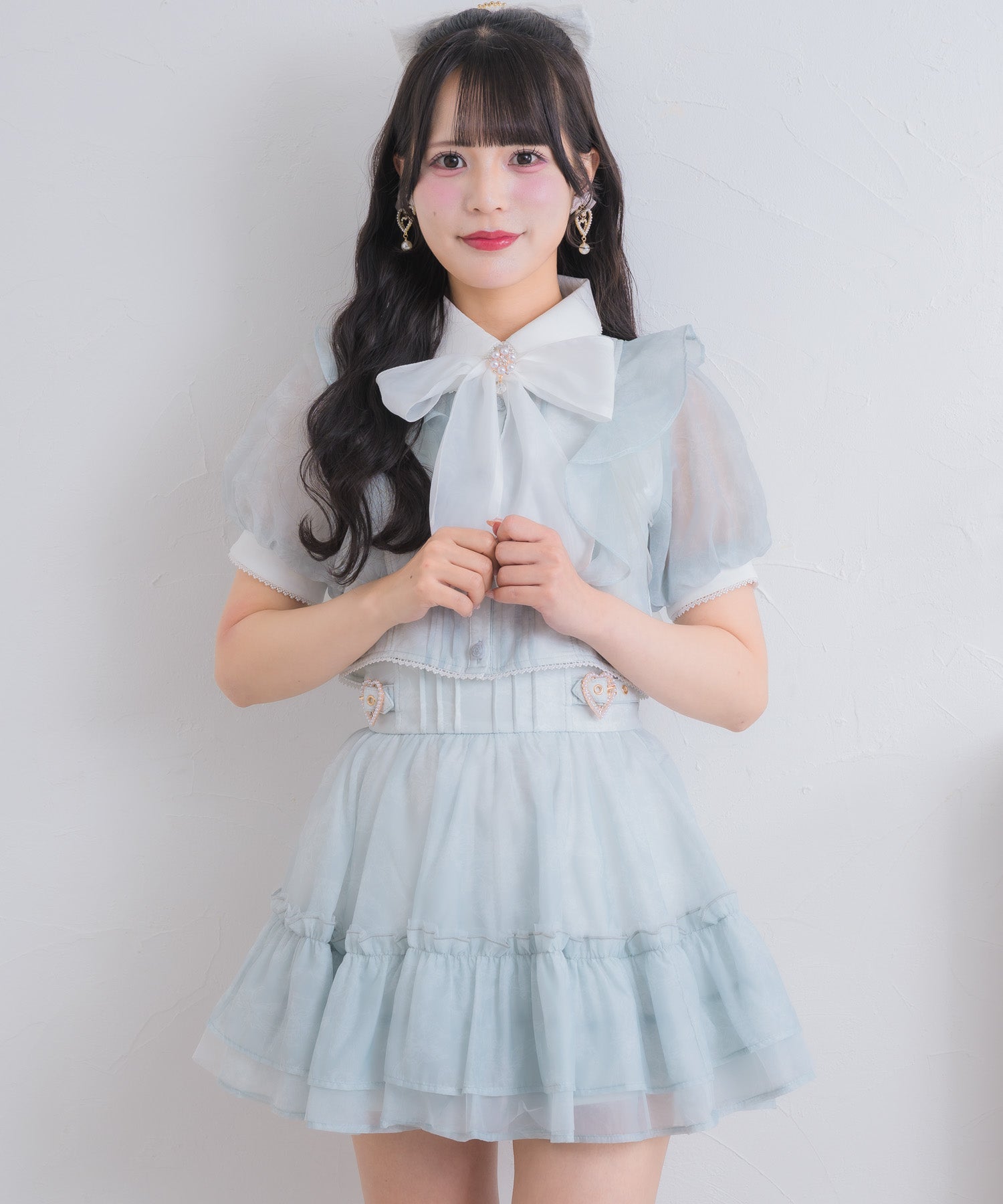 一部カラーのみ通常発送》ボウタイリボンショートブラウス | Rlab store