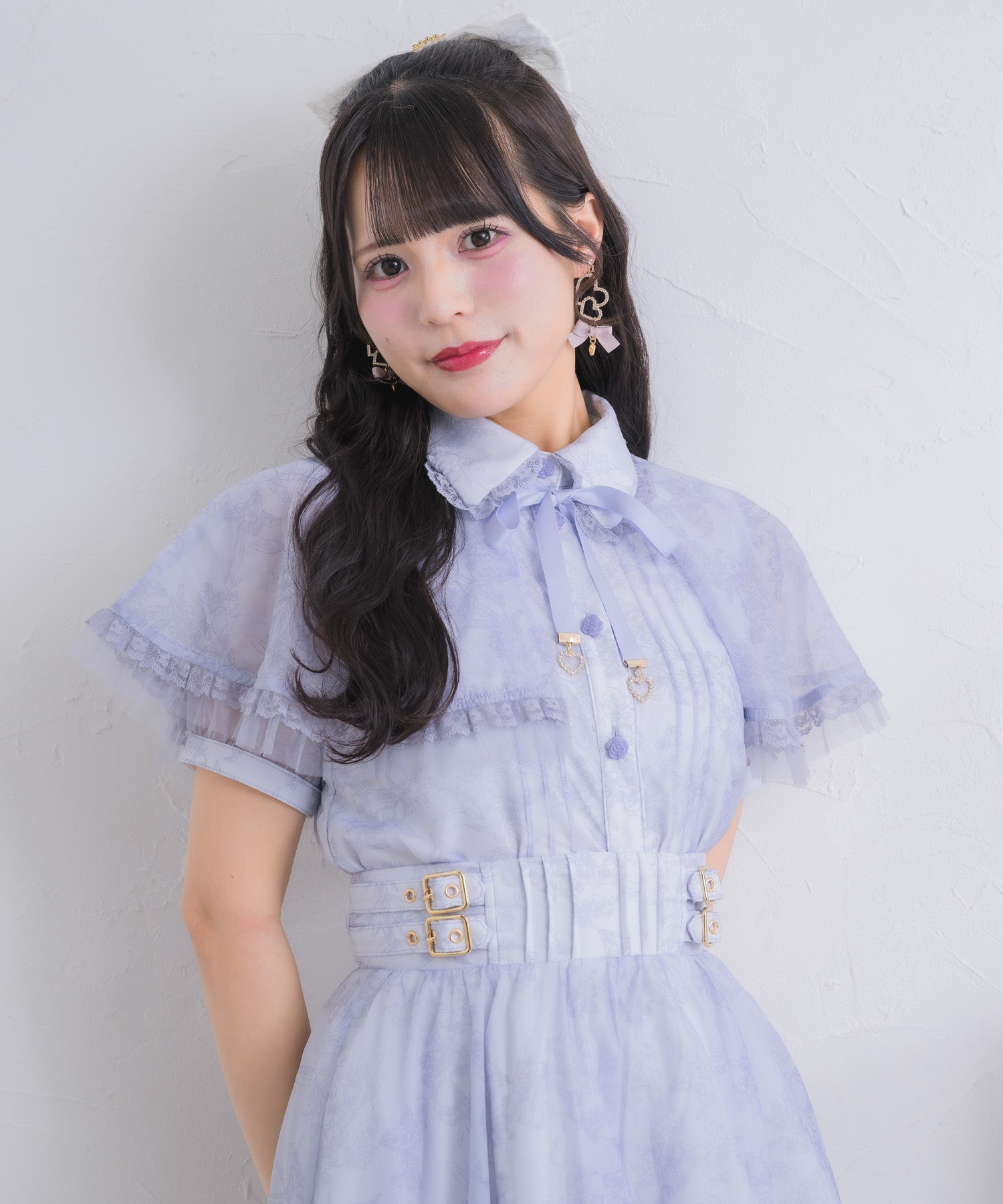 一部カラーのみ通常発送》レースフリルケープブラウス | Rlab store