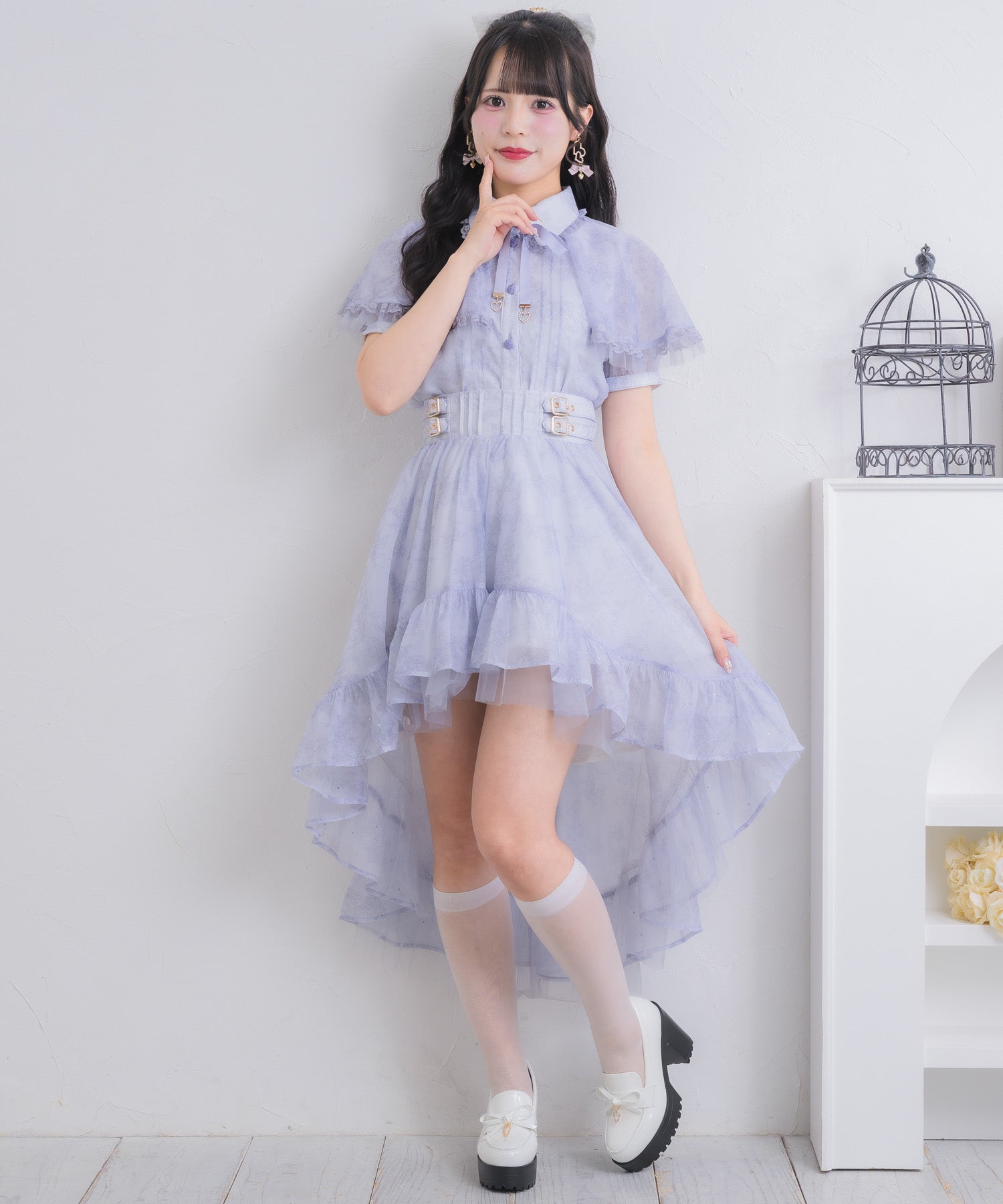 ブラックのみ通常発送》レースフリルケープブラウス | Rlab store