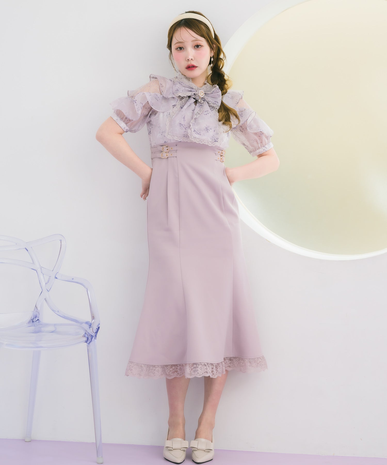 花柄ドッキングワンピース | Rlab store