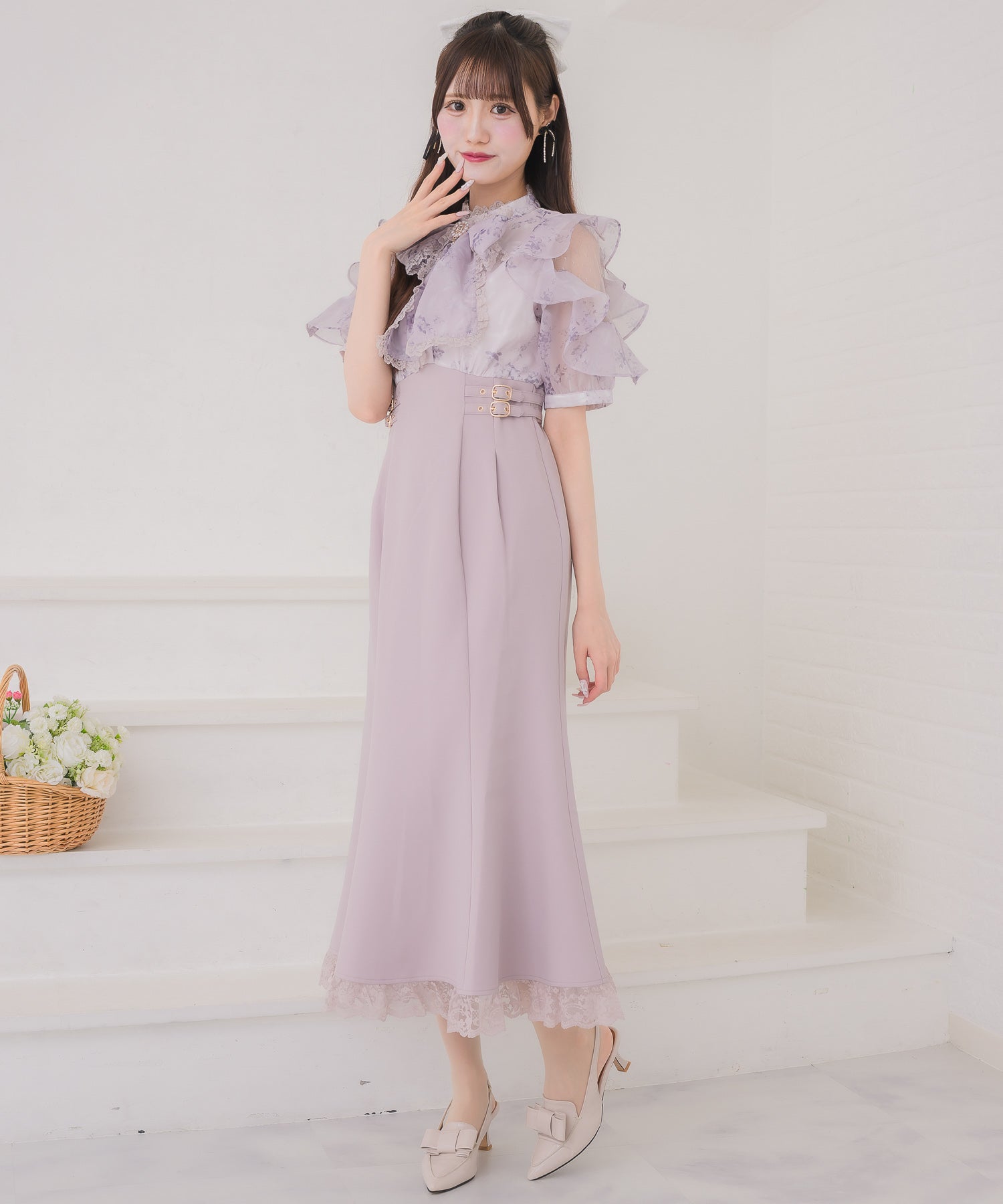 花柄ドッキングワンピース | Rlab store