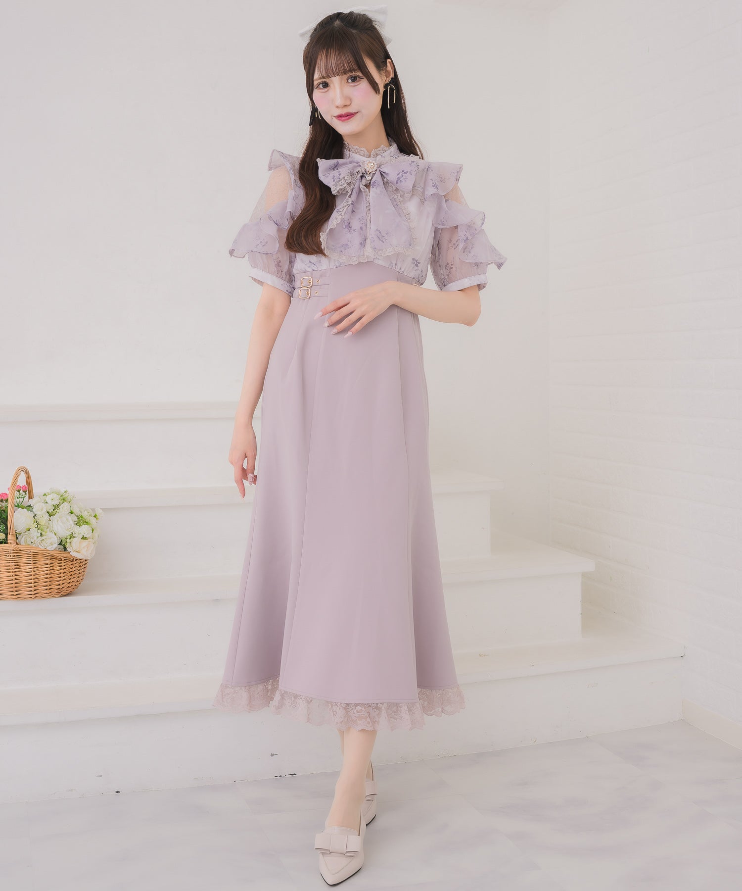 花柄ドッキングワンピース | Rlab store