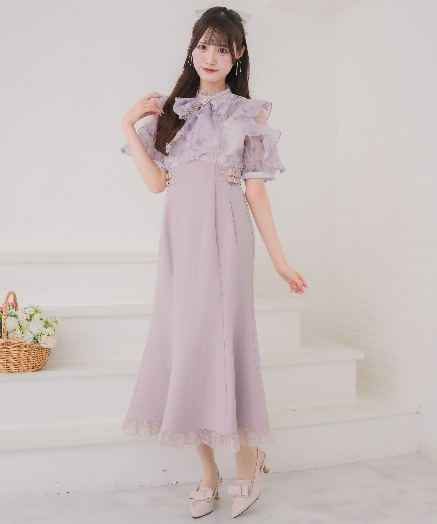 花柄ドッキングワンピース | Rlab store