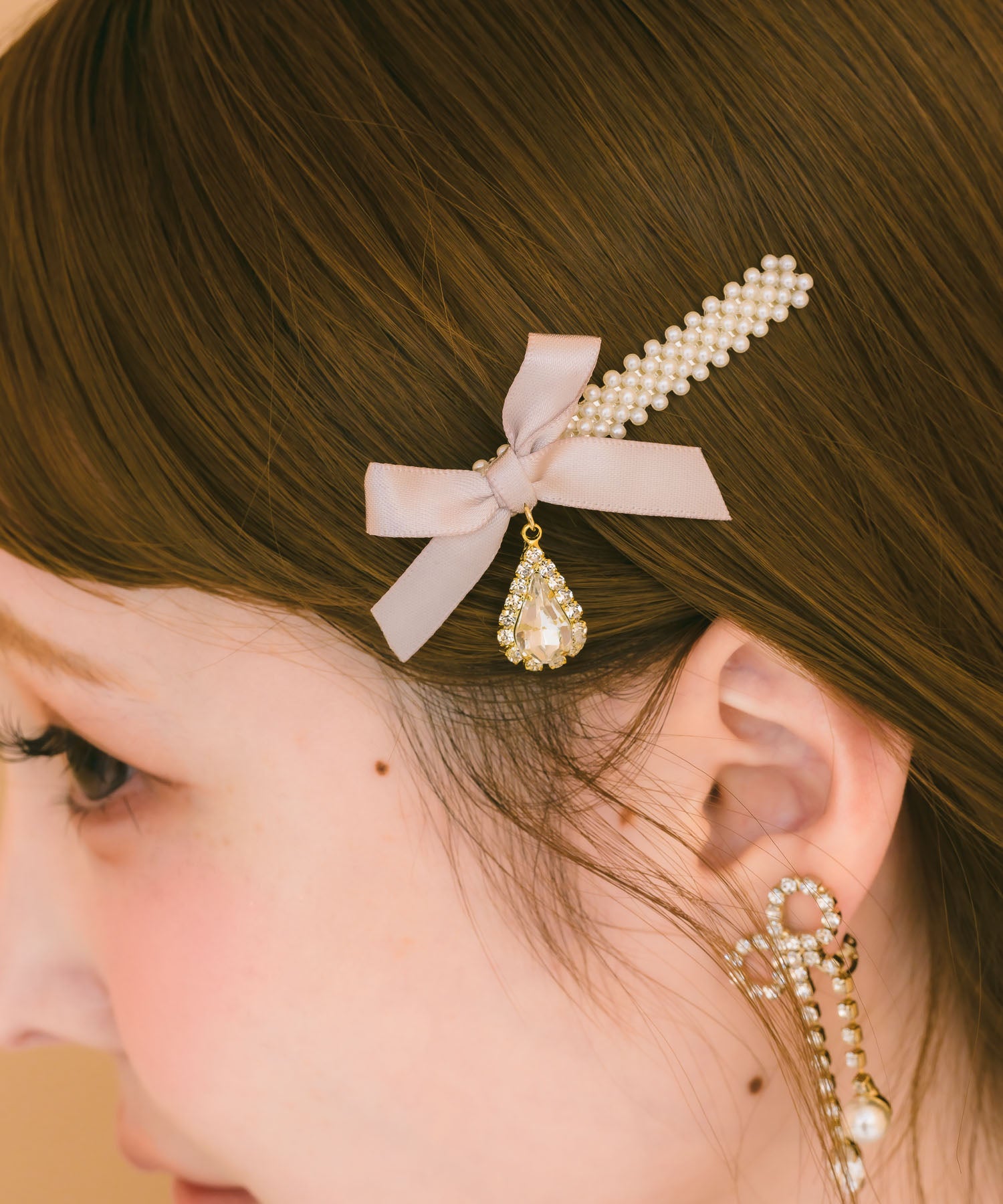 リボンパールヘアクリップセット | Rlab store