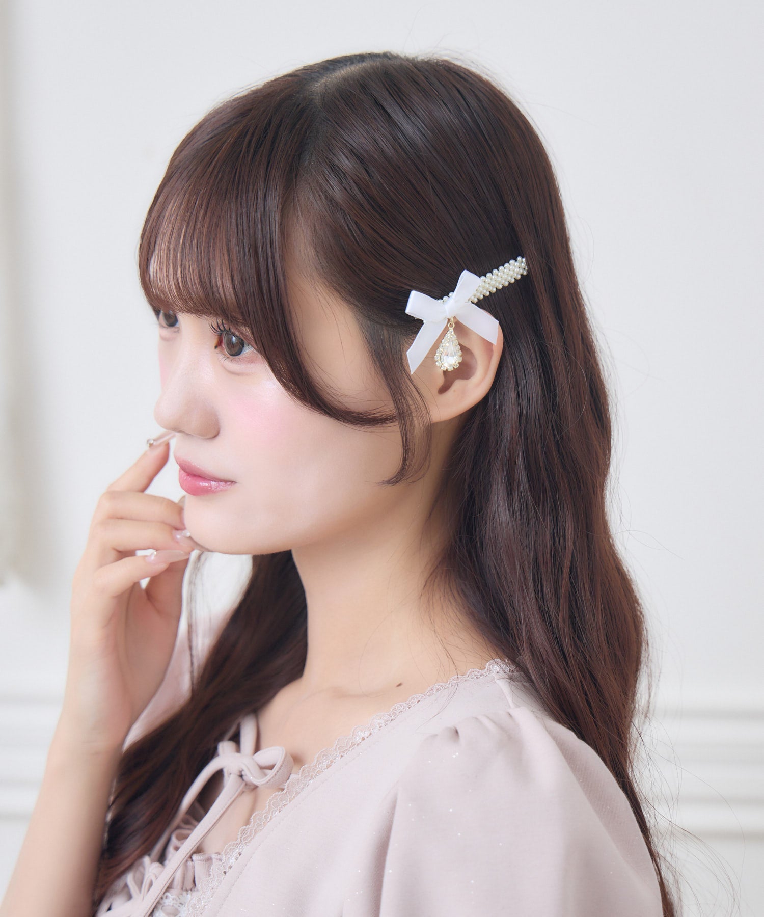 リボンパールヘアクリップセット | Rlab store