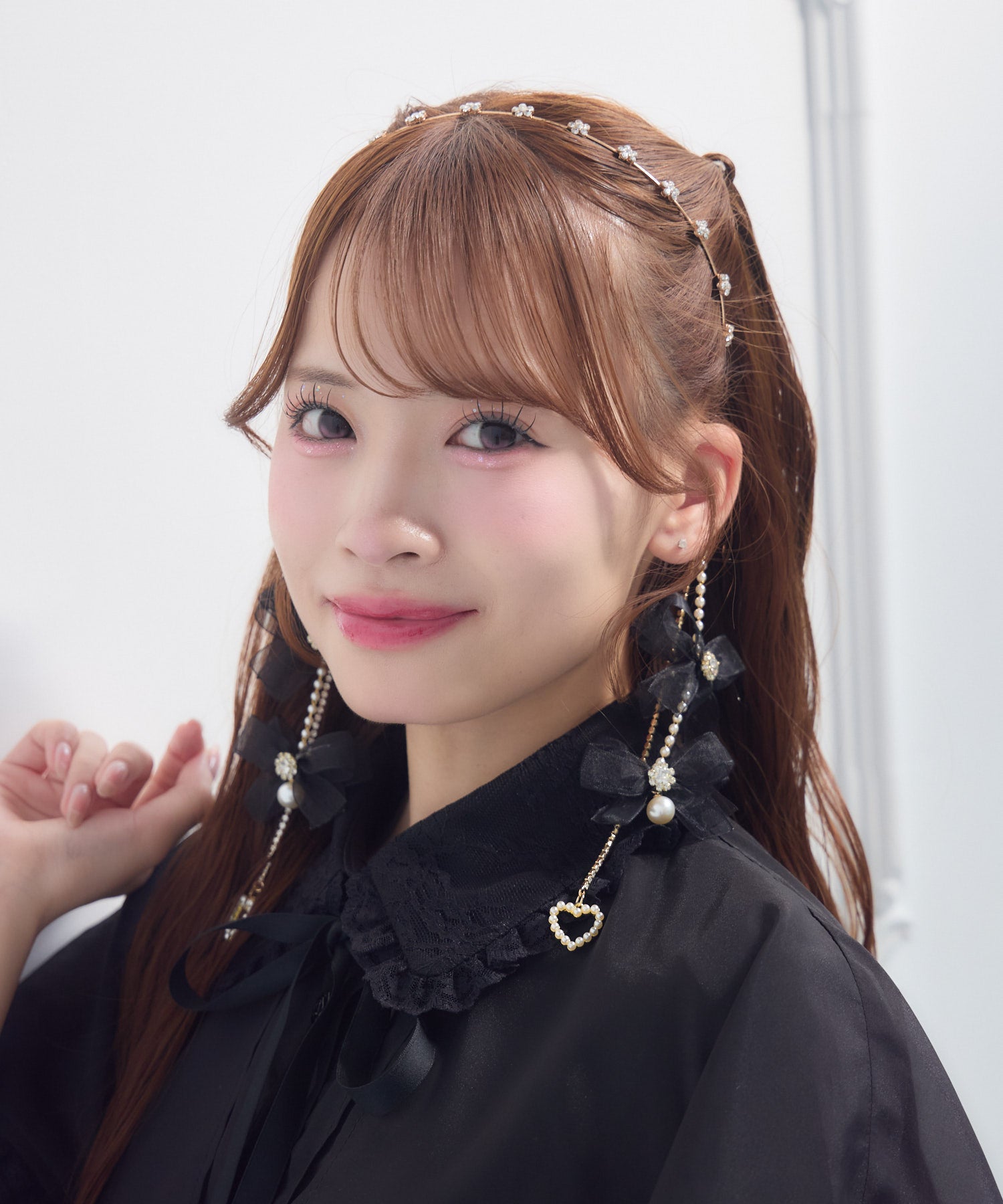 リボン付パールチェーンカチューシャ | Rlab store