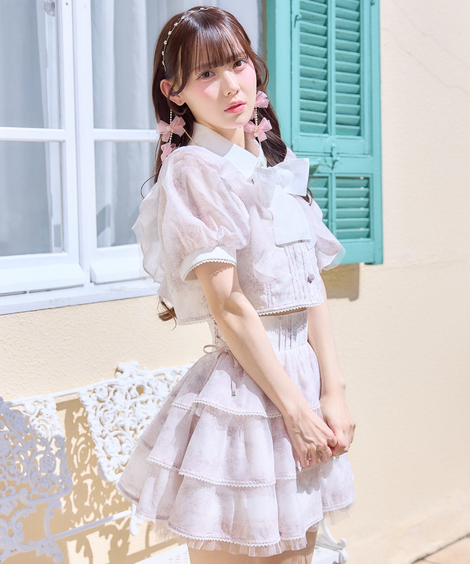 リボン付パールチェーンカチューシャ | Rlab store