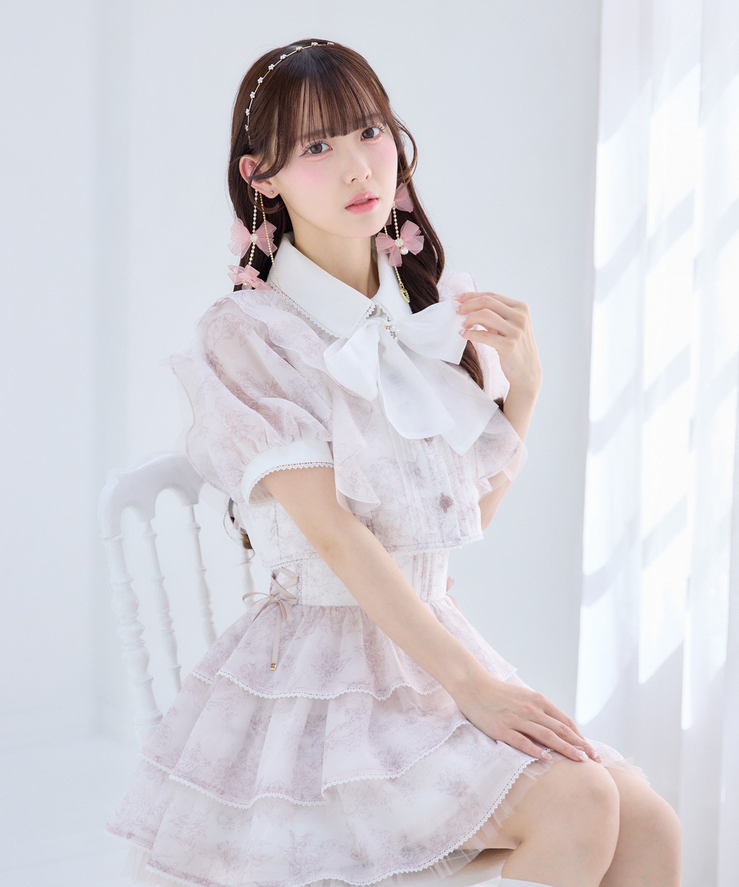 リボン付パールチェーンカチューシャ | Rlab store