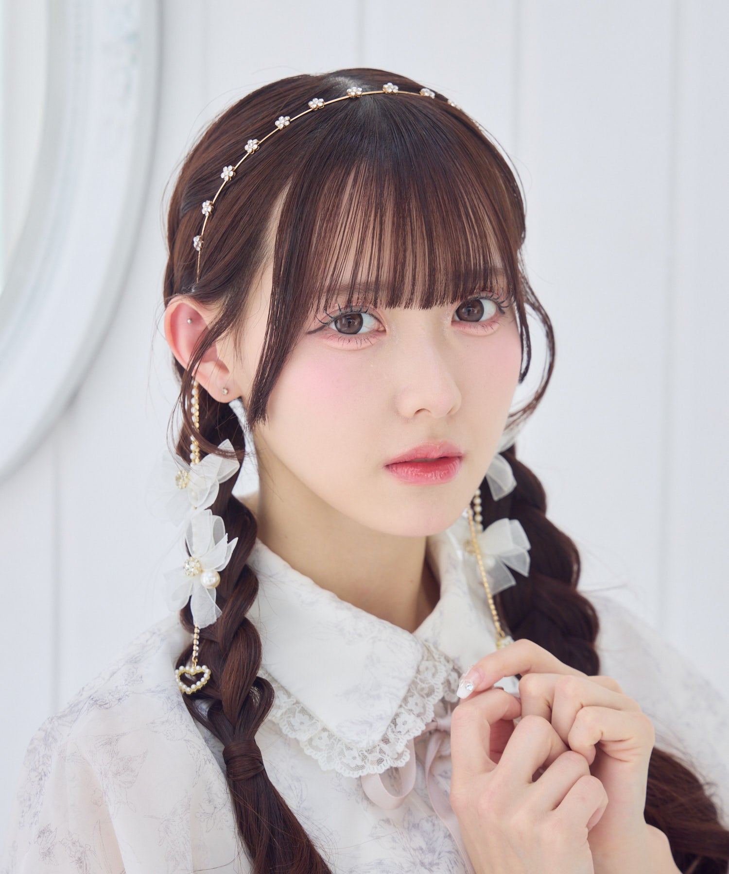 リボン付パールチェーンカチューシャ | Rlab store