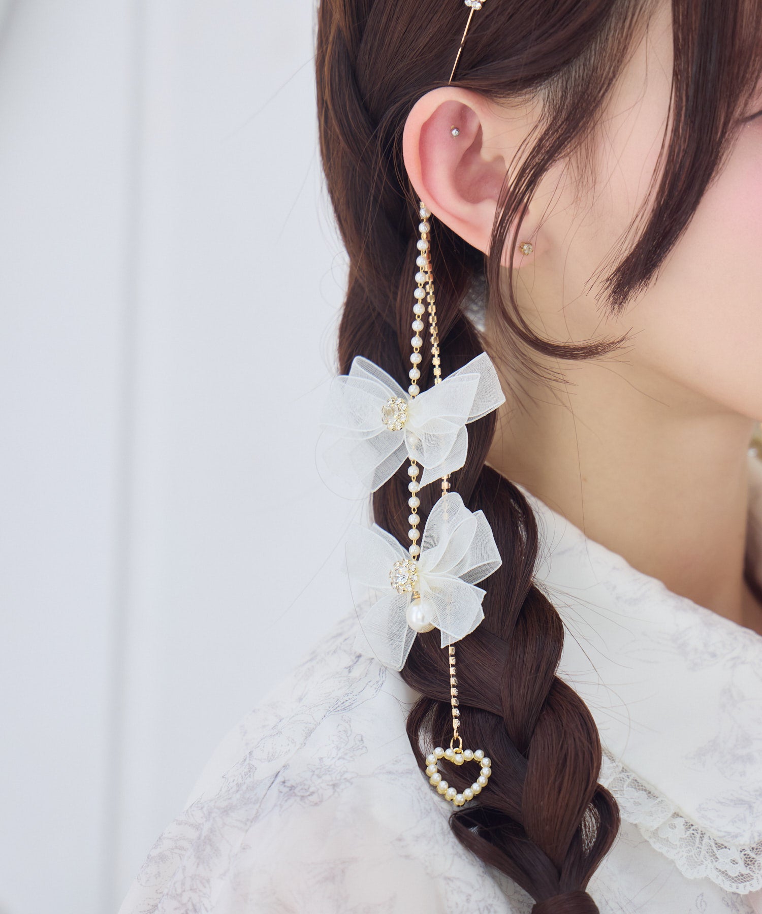 リボン付パールチェーンカチューシャ | Rlab store