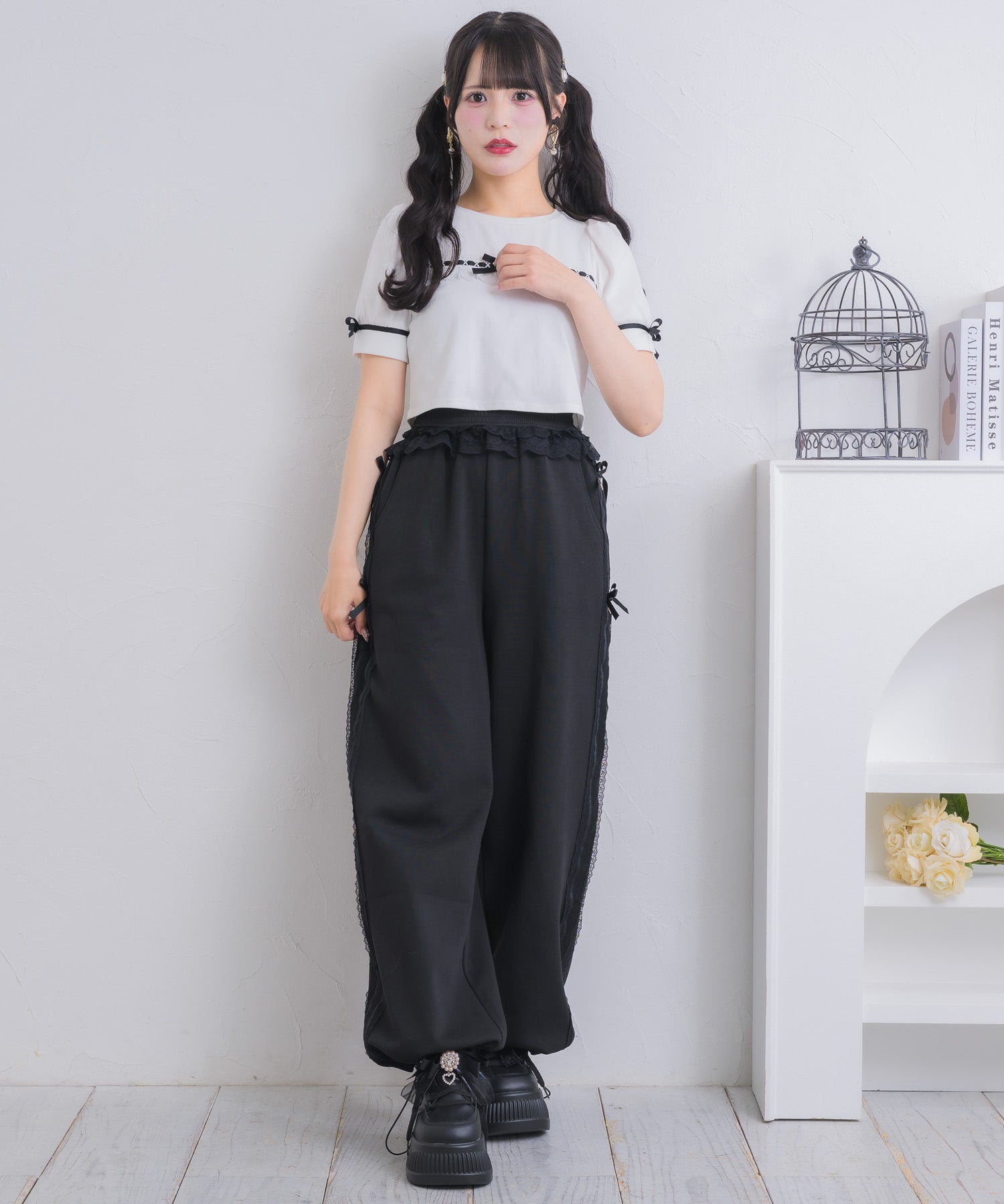 サイドレースデザインスウェットパンツ | Rlab store