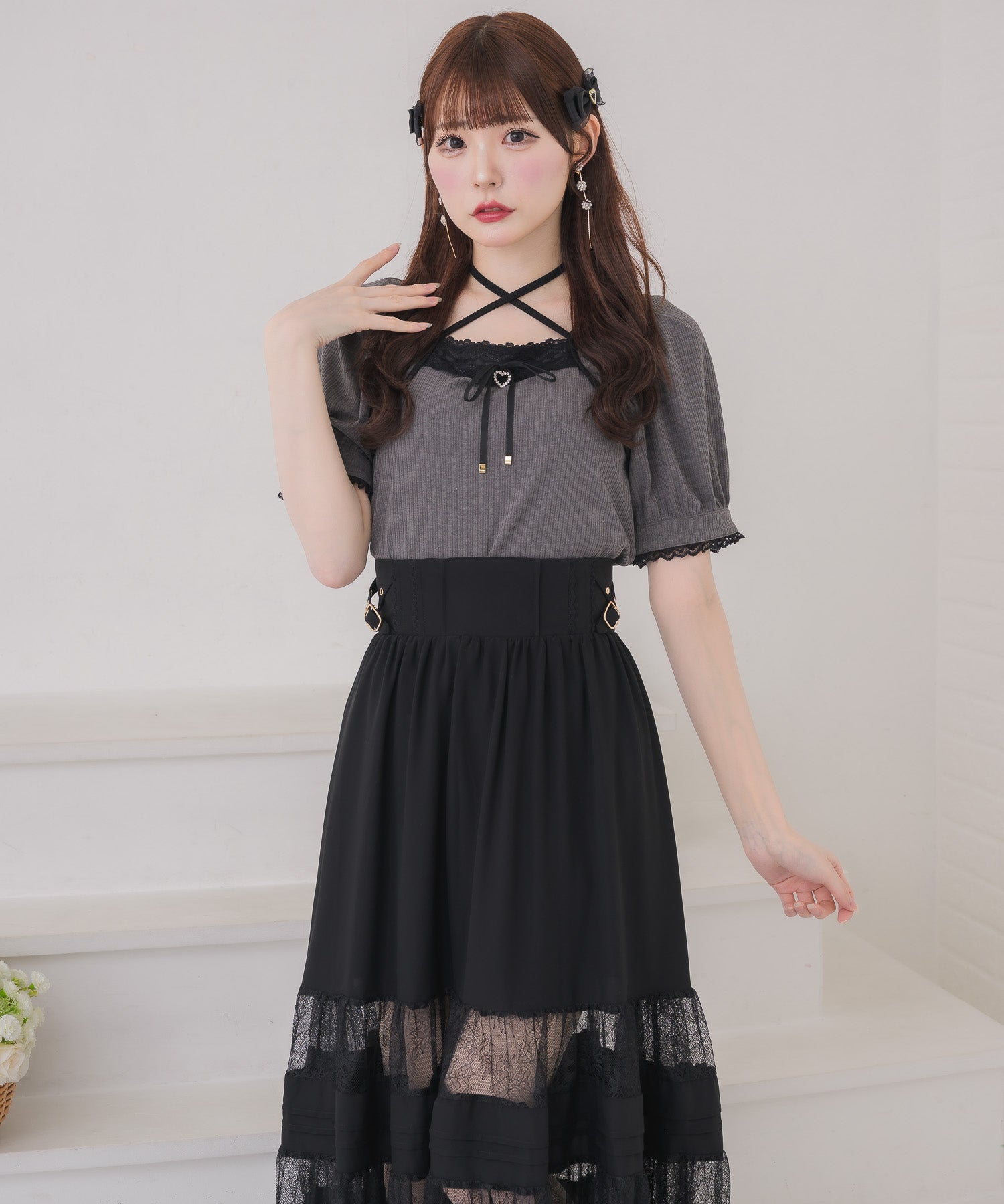 レースポンポントップス♡ ボレロ風リボントップス | Rlab store