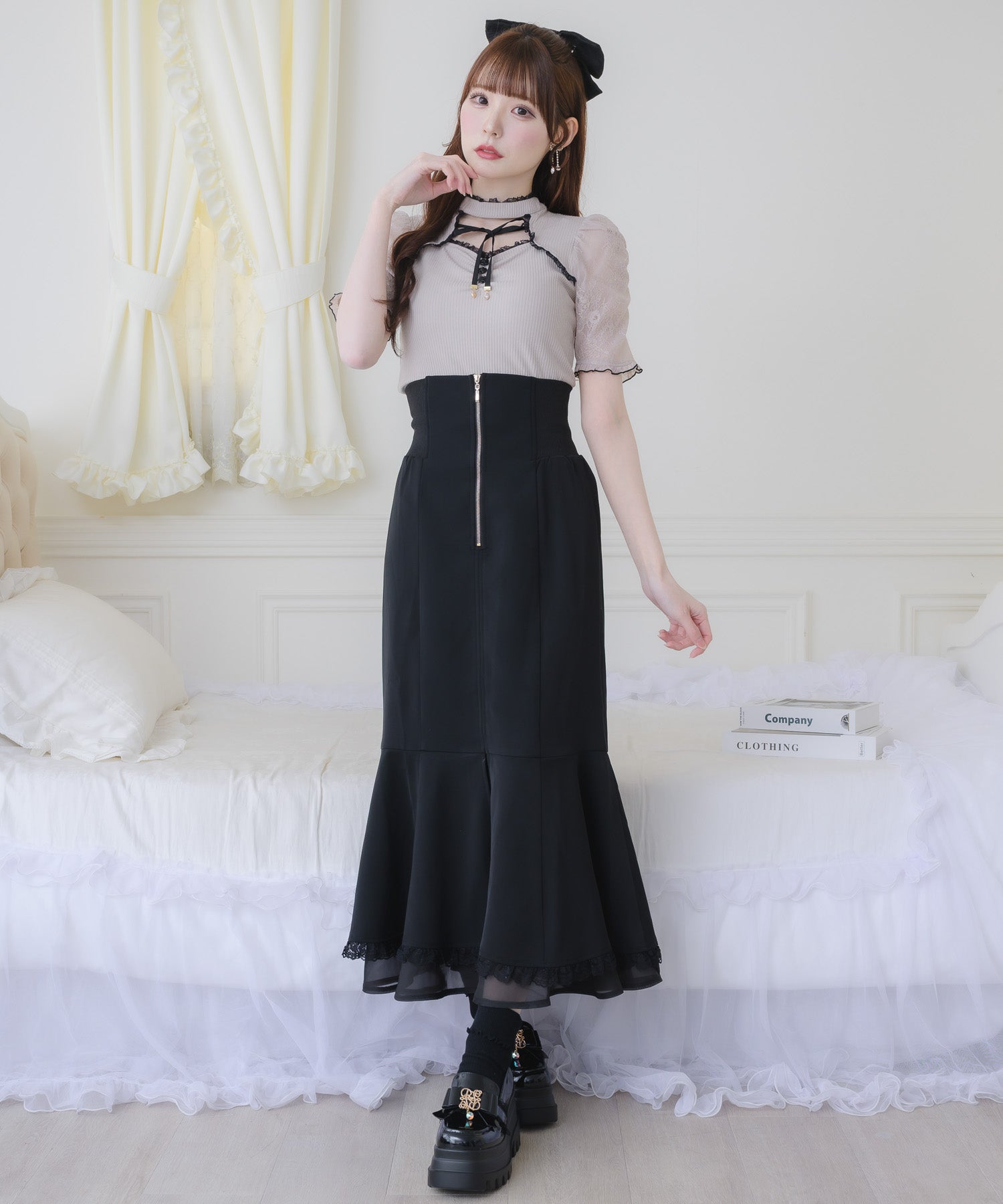 フロントジップマーメイドスカート | Rlab store