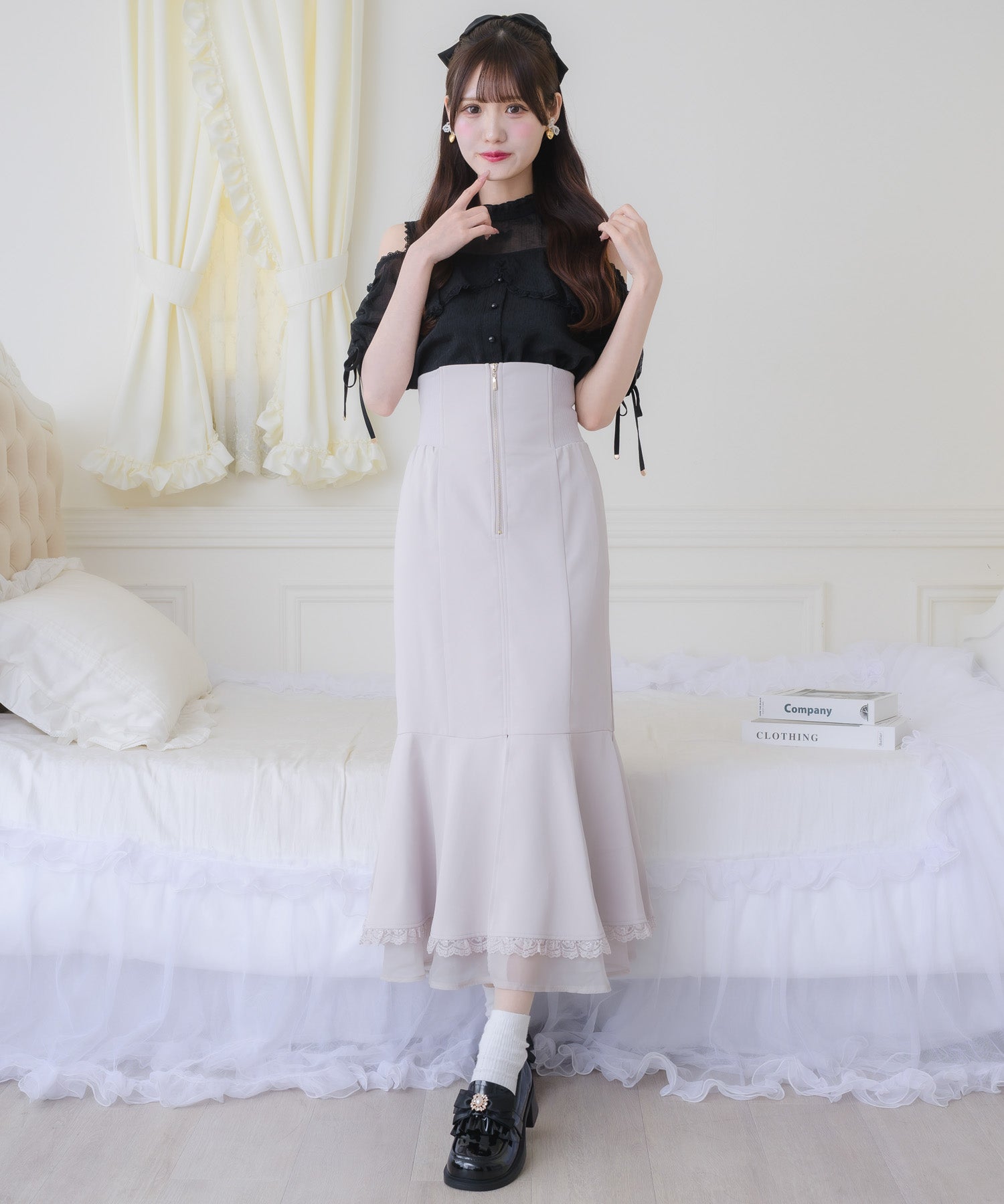 フロントジップマーメイドスカート | Rlab store