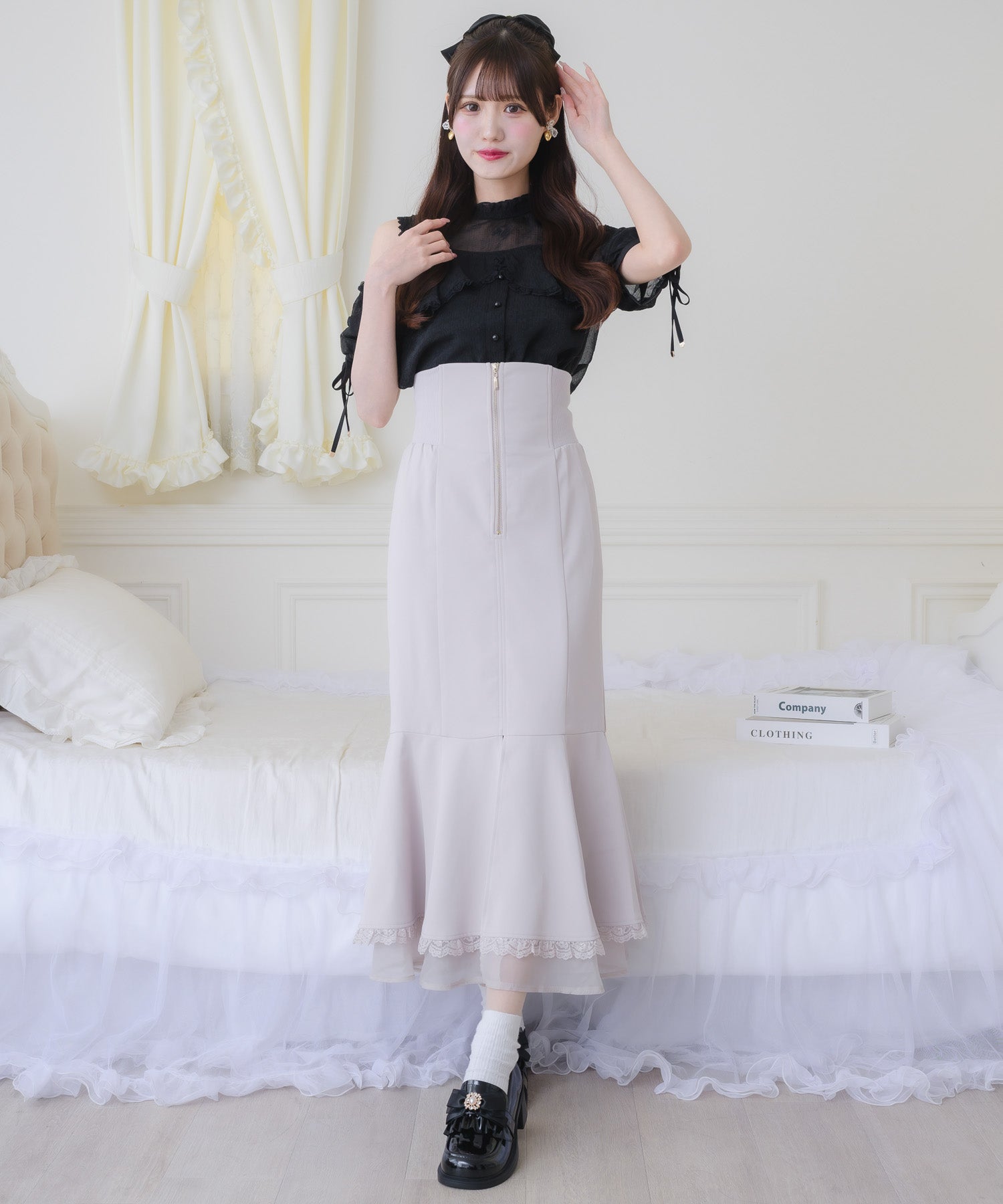 フロントジップマーメイドスカート | Rlab store