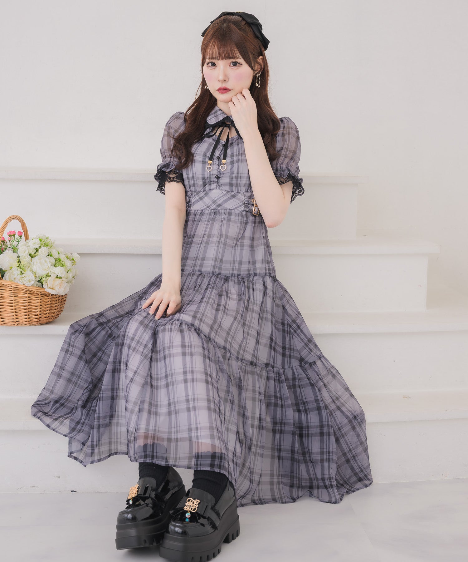 ROJITA ティアードシアーロングワンピース ティアードシアーロングワンピース | Rlab store