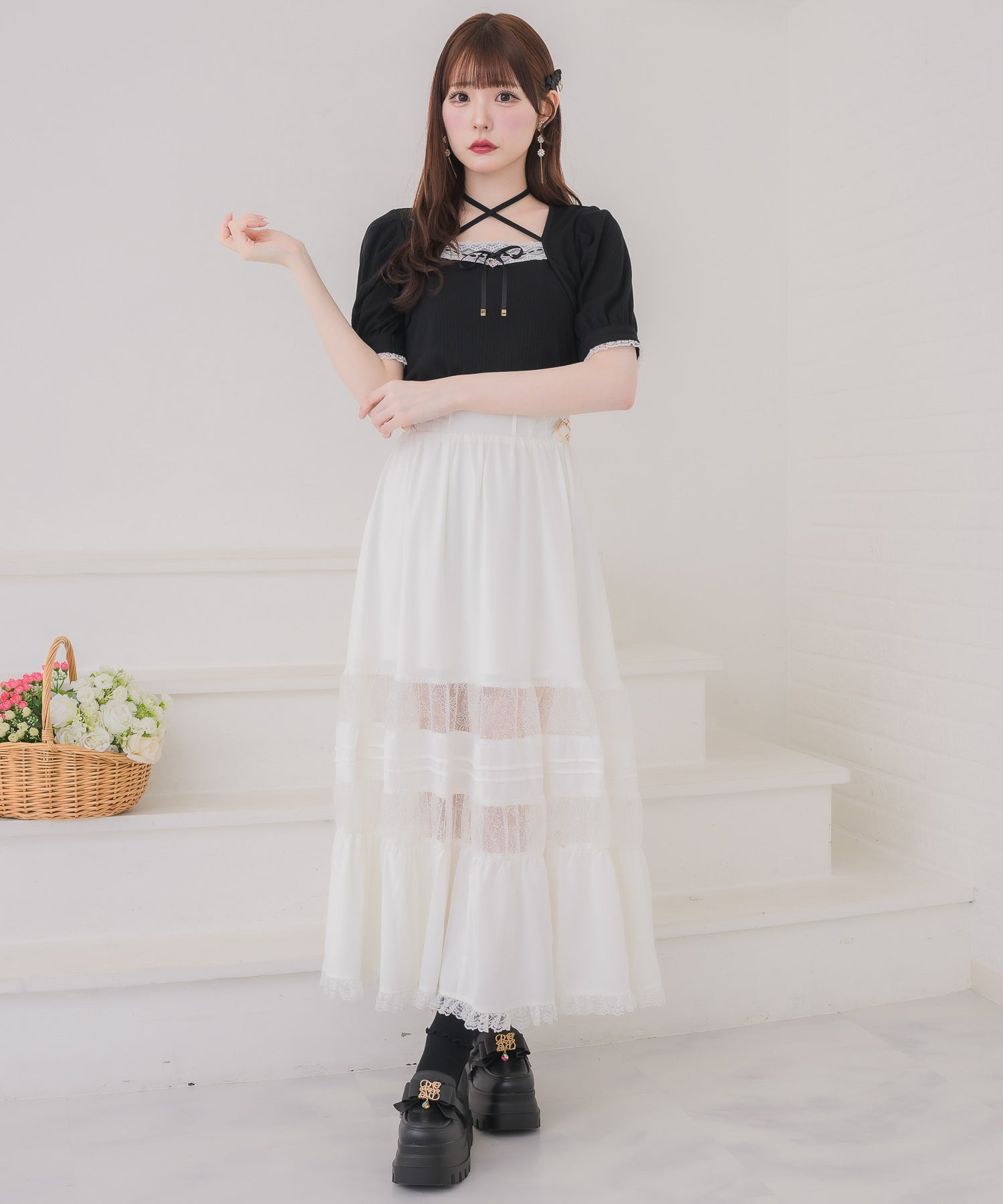 レース透かしロングスカート | Rlab store