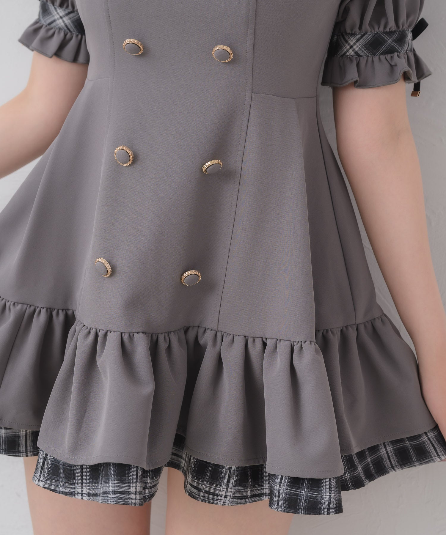 デコルテリボン裾ティアードワンピース | Rlab store