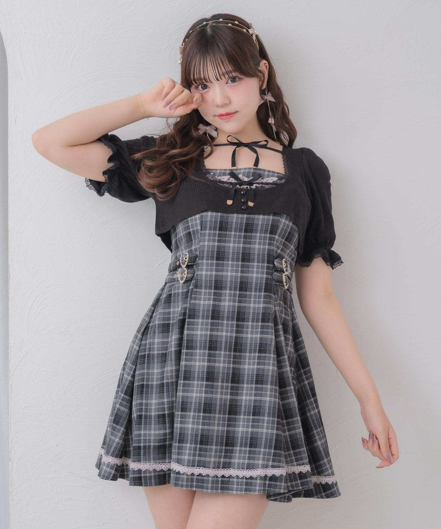 ワンピースセット チェックキャミアンサンブルワンピース | Rlab store
