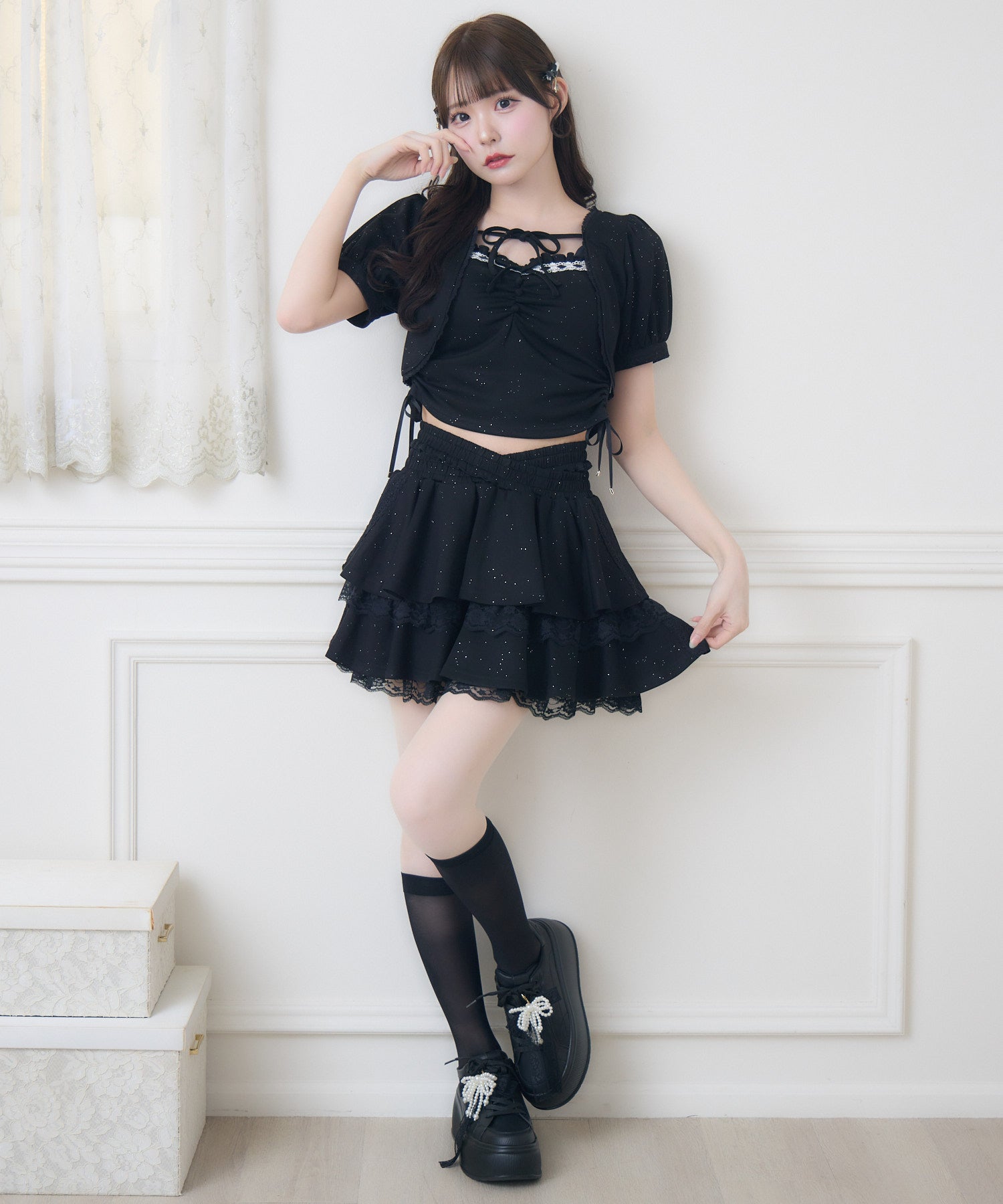 ラメスウェットキャミボレロセット | Rlab store