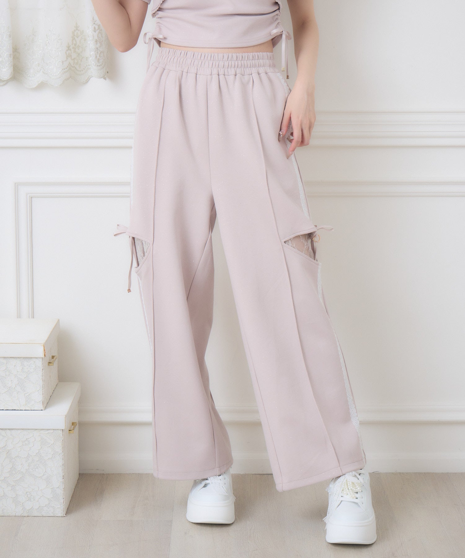 サイドレースラメスウェットパンツ | Rlab store