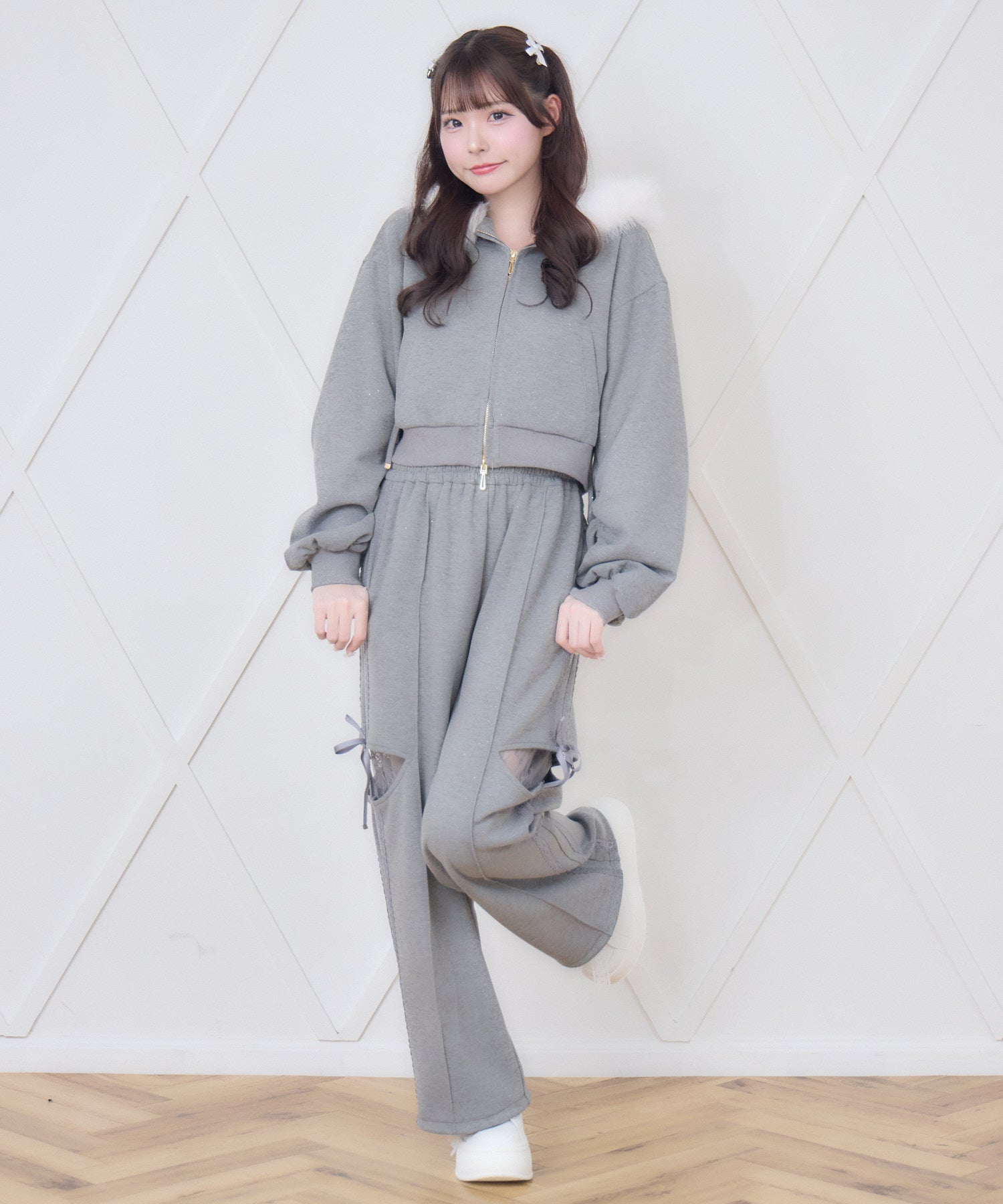サイドレースラメスウェットパンツ | Rlab store
