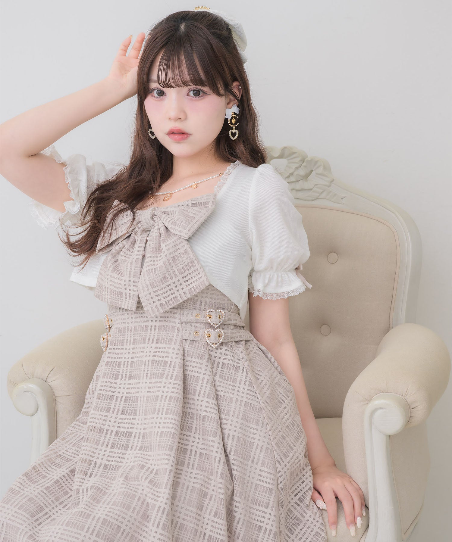 【新品未使用】ROJITA　ボレロセットビッグリボンキャミワンピース　ピンク ボレロセットビッグリボンキャミワンピース | Rlab store