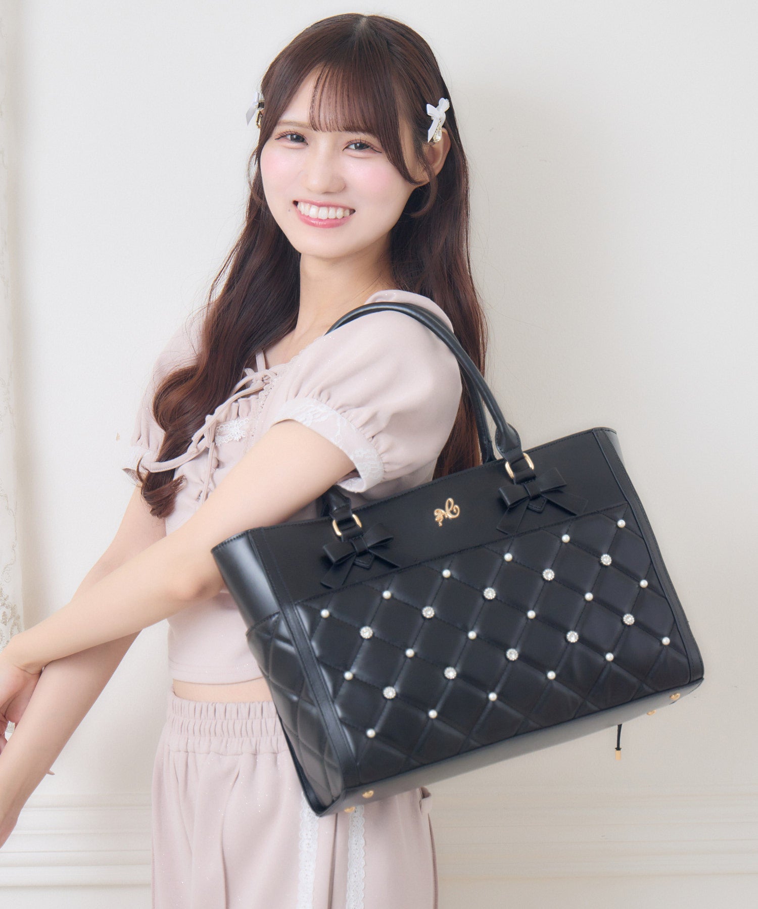 D*o~r ブラック キルティング バッグ*-* キルティングトートバッグ | Rlab store