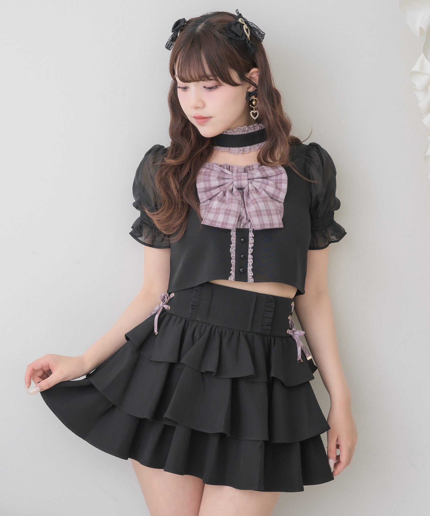 レースアップティアードスカート | Rlab store