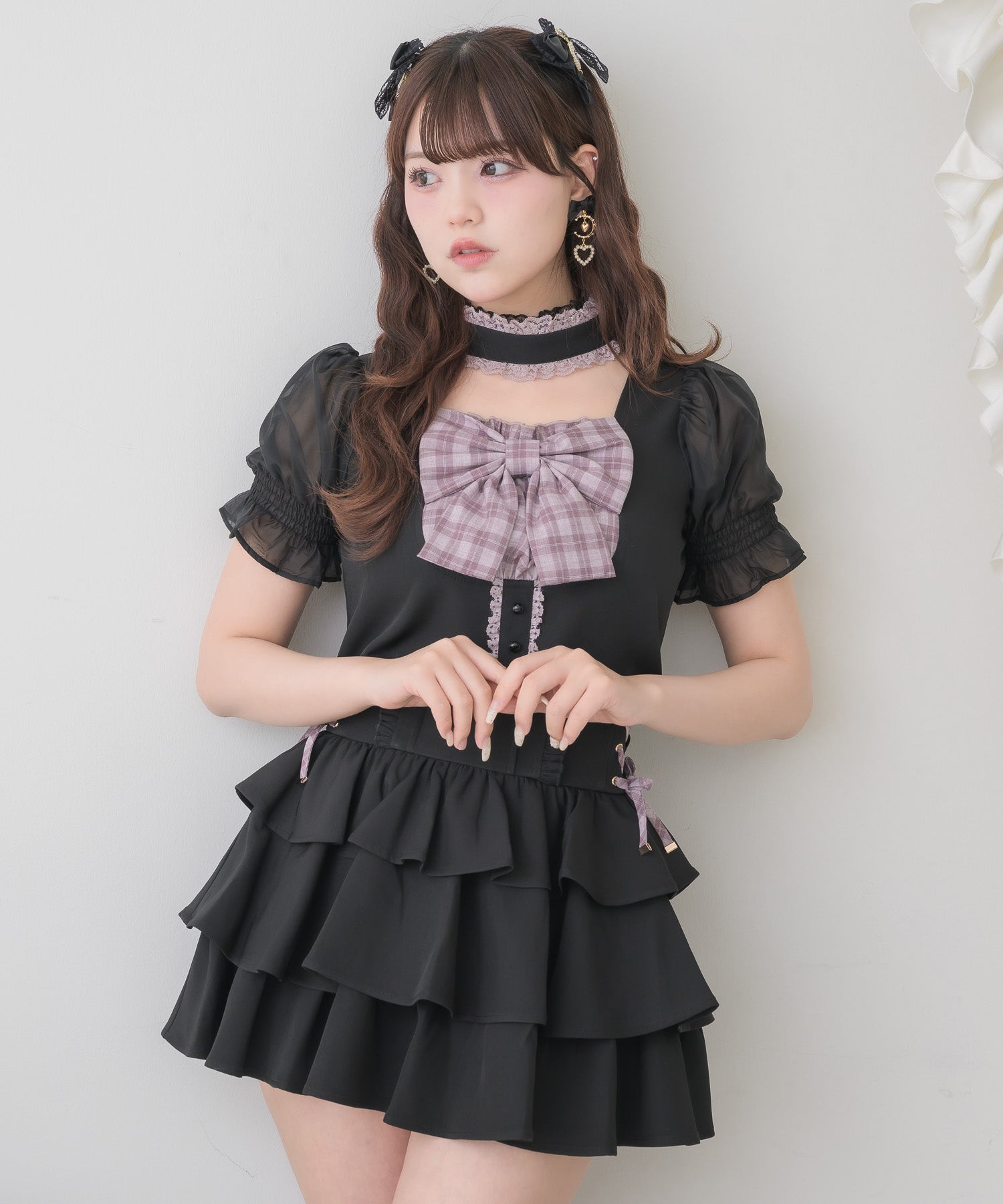 レースアップティアードスカート | Rlab store