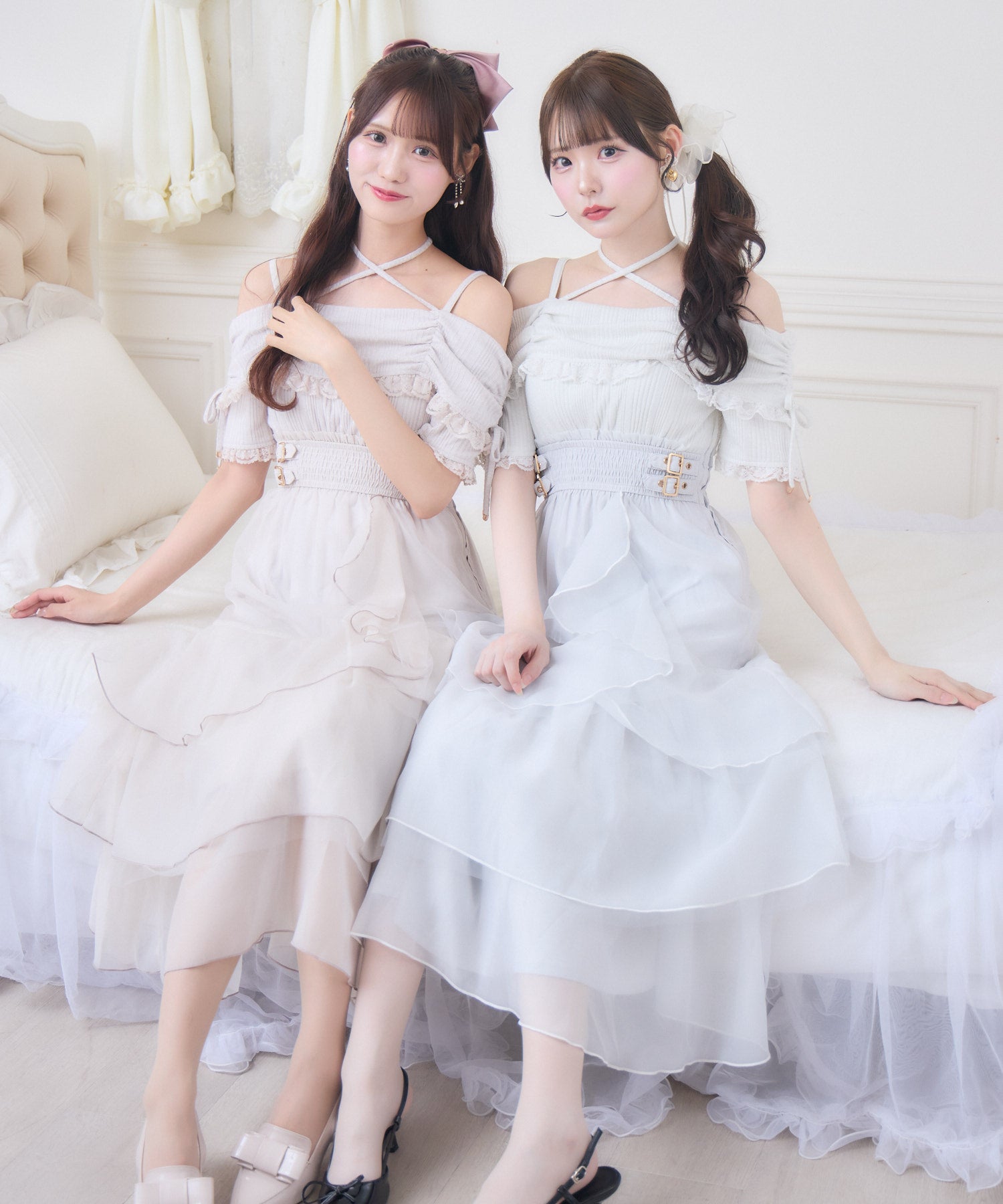 オフショルドッキングティアードワンピース | Rlab store