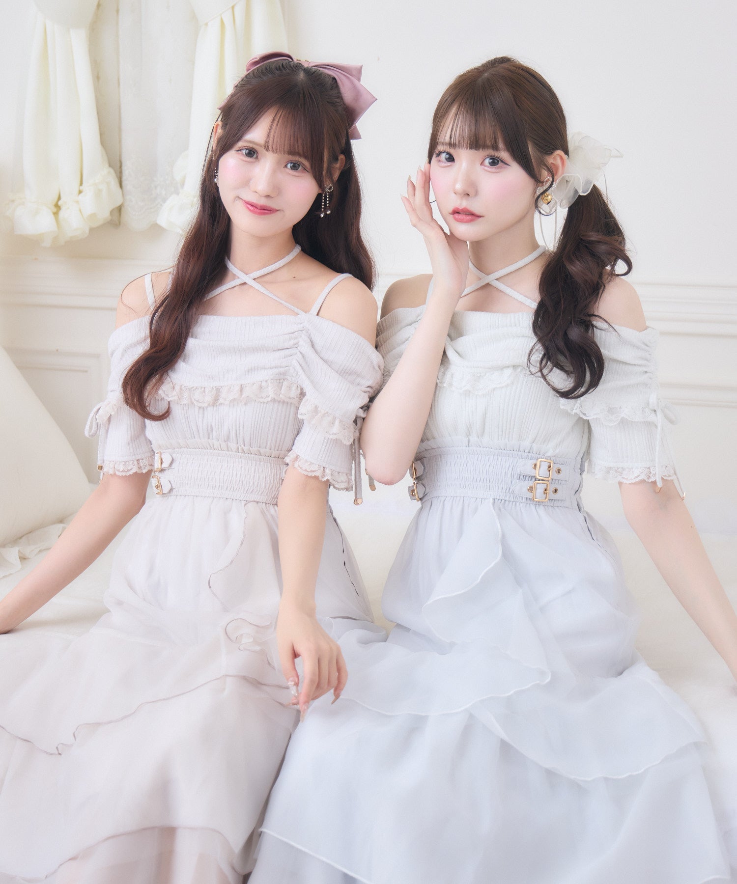 オフショルドッキングティアードワンピース | Rlab store