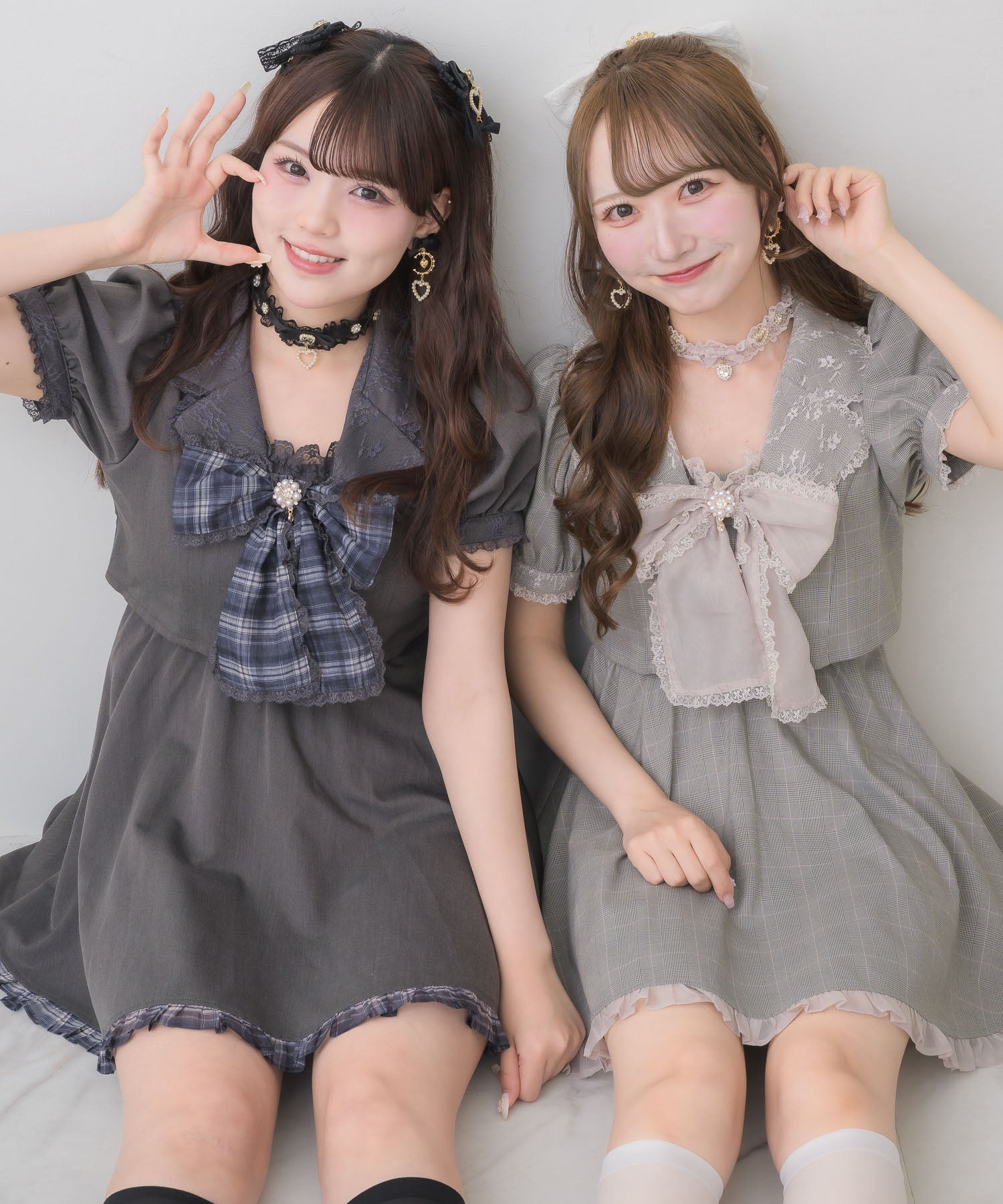 PURESS フラワービジューチョーカーデザイン ツイードセットアップ フラワービジューチョーカー | Rlab store