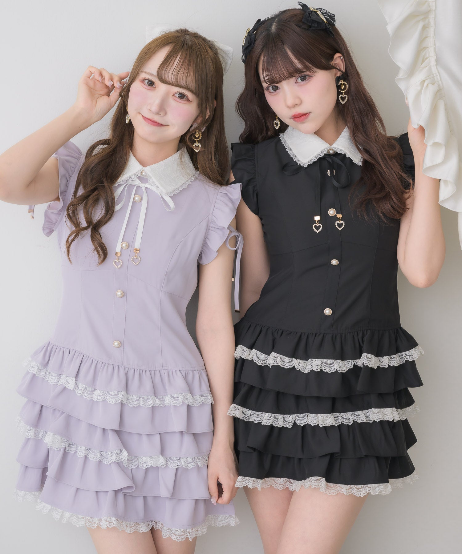 フリルスリーブティアードワンピース | Rlab store