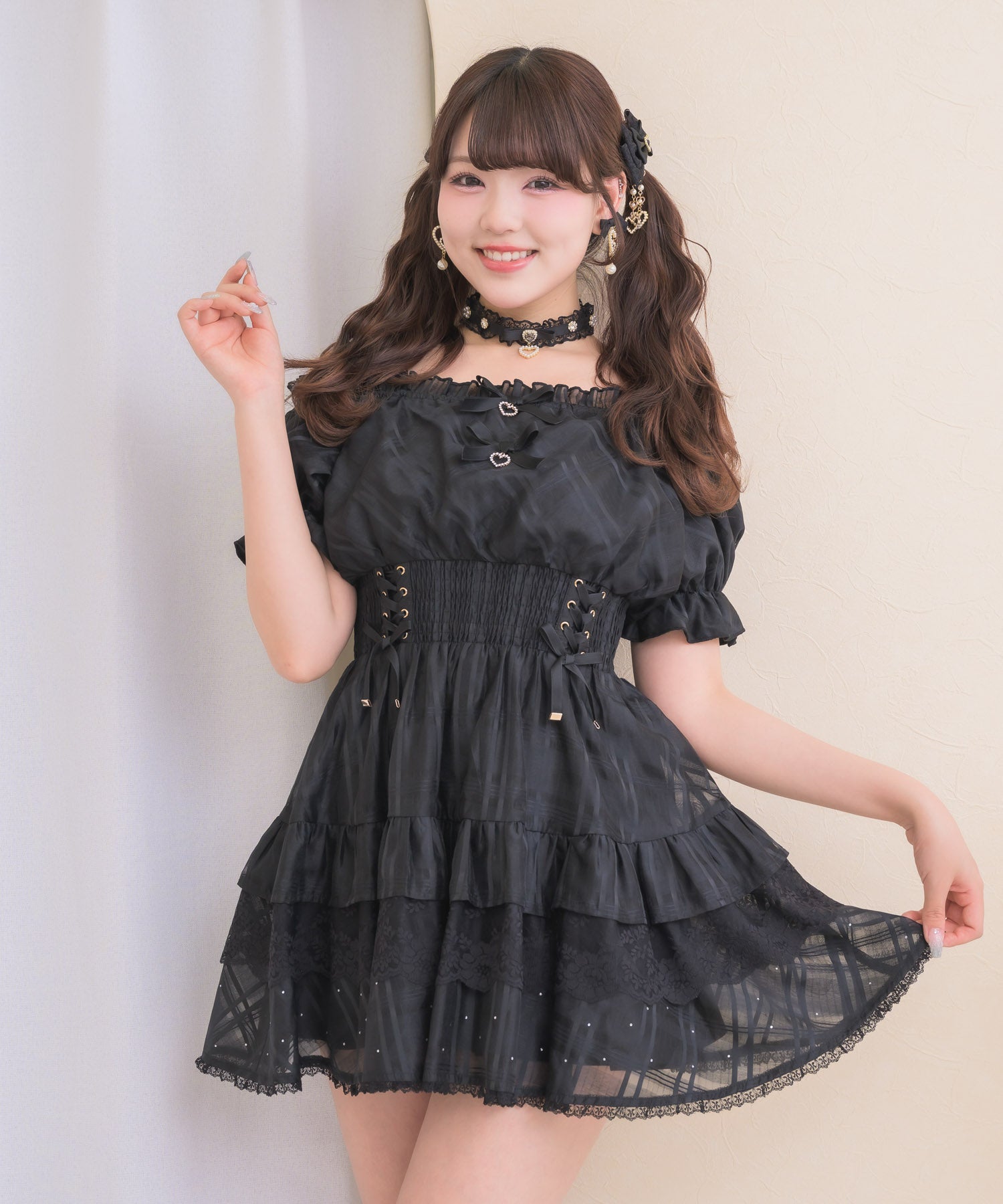 オフショルティアードワンピース | Rlab store
