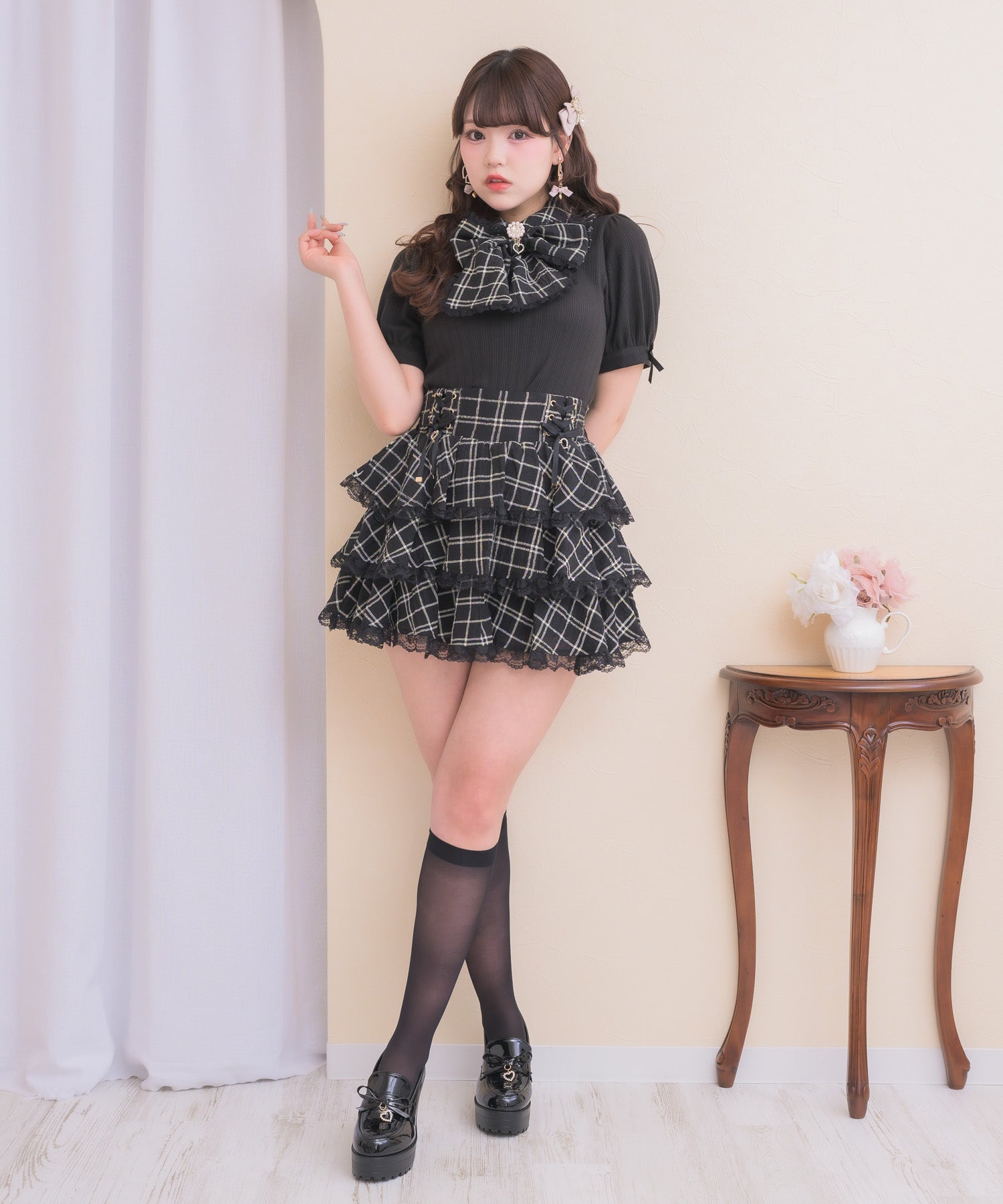 予約限定|SHOPPER PRESENT》ボウタイリボンドッキングトップス | Rlab