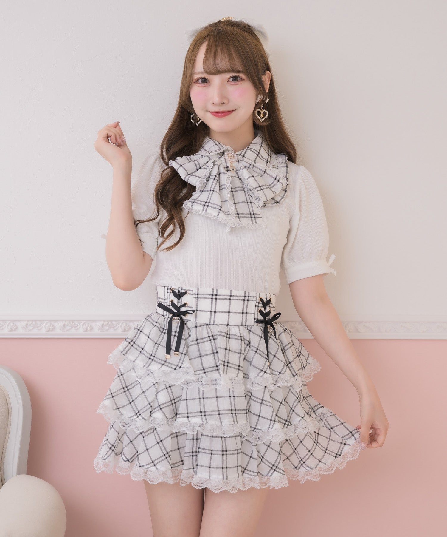 予約限定|SHOPPER PRESENT》ボウタイリボンドッキングトップス | Rlab