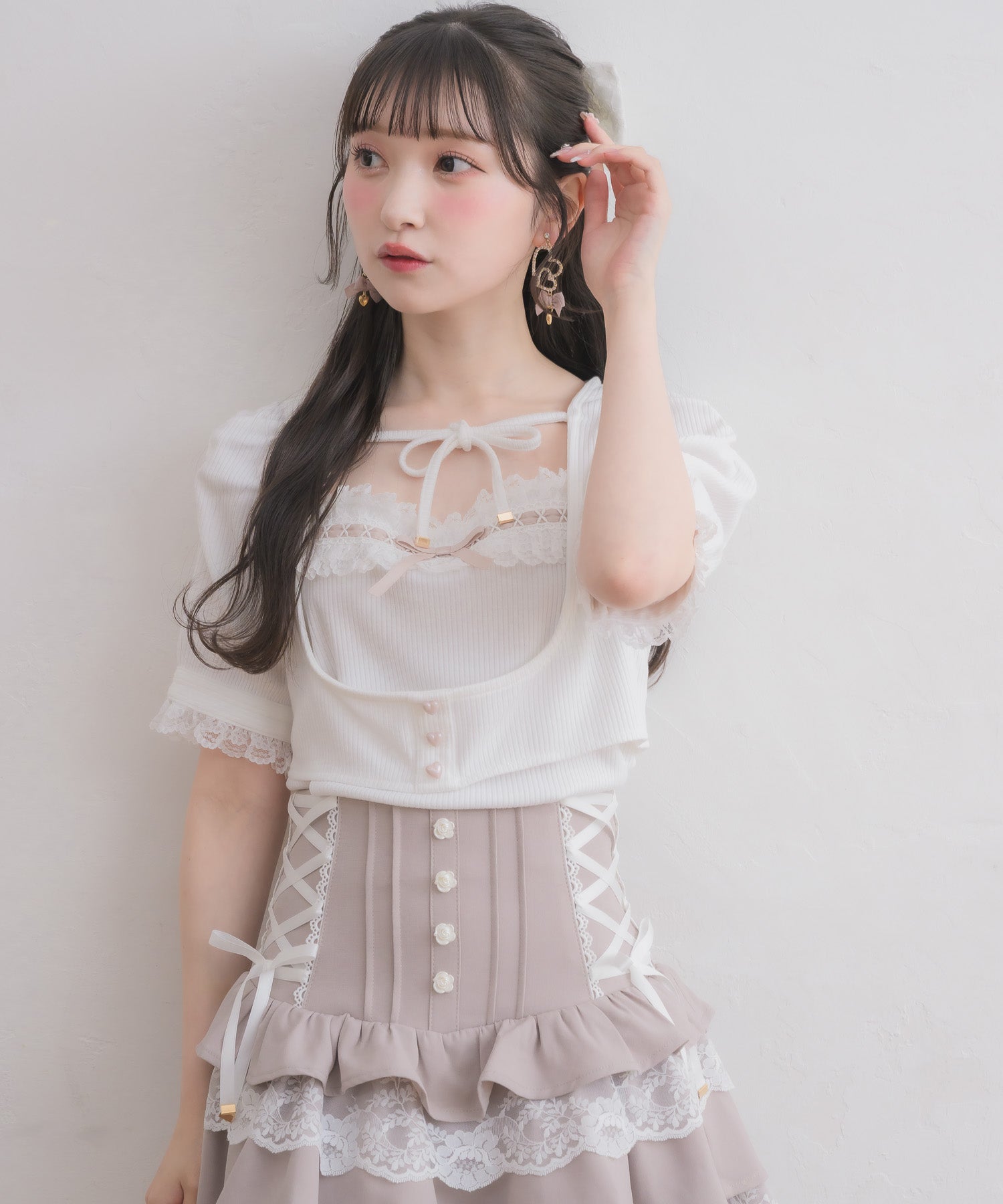 予約限定|SHOPPER PRESENT》チョーカー付きカットアンサンブル | Rlab