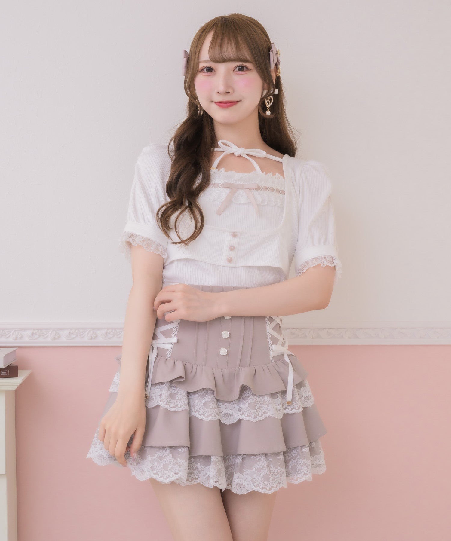 ROJITA まとめ売り 量産型 予約限定|SHOPPER PRESENT》チョーカー付きカットアンサンブル | Rlab
