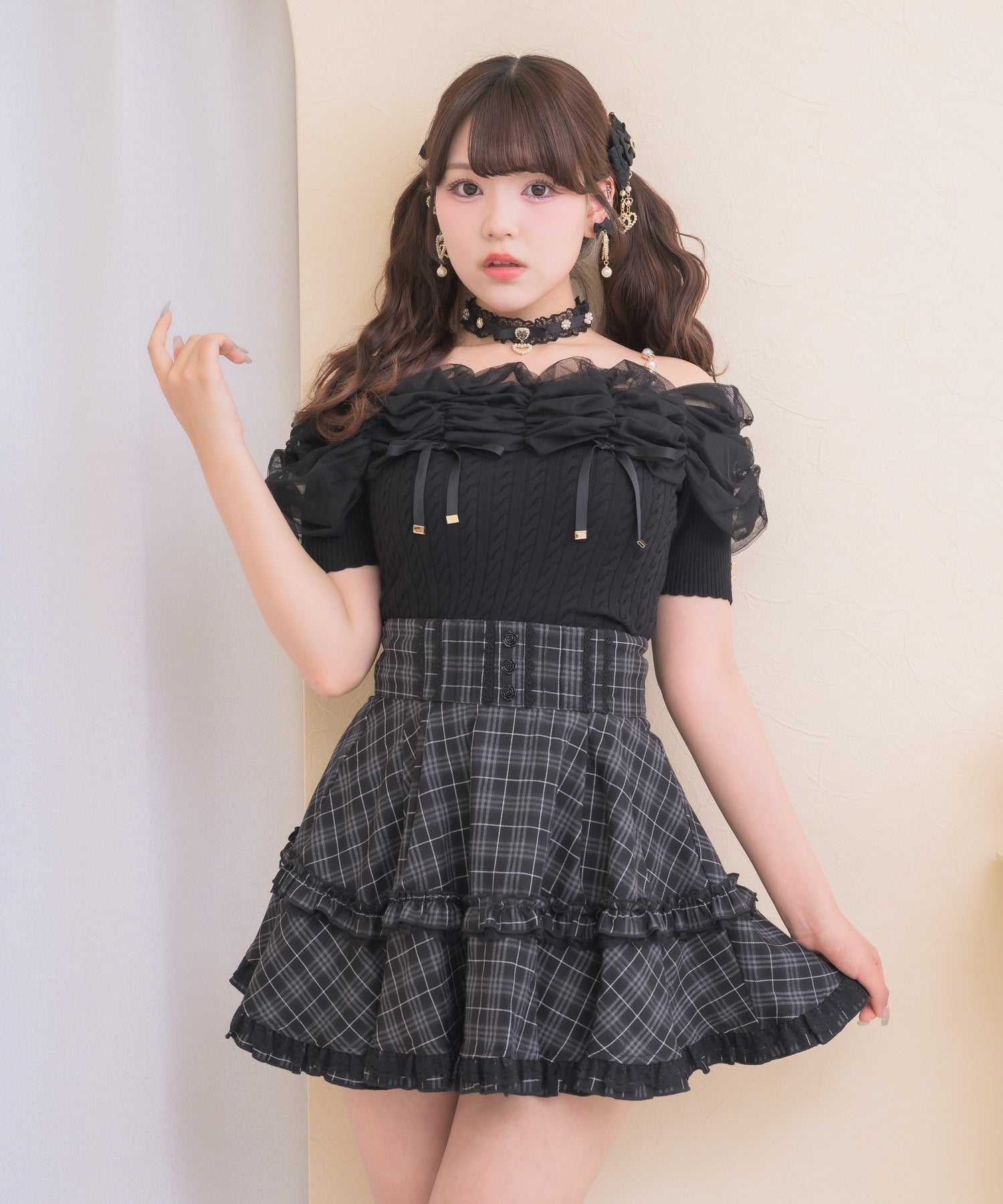 ハーリップトゥ　フリルスカート　Mサイズ 予約限定|SHOPPER PRESENT》ボリュームフリルスカート | Rlab store