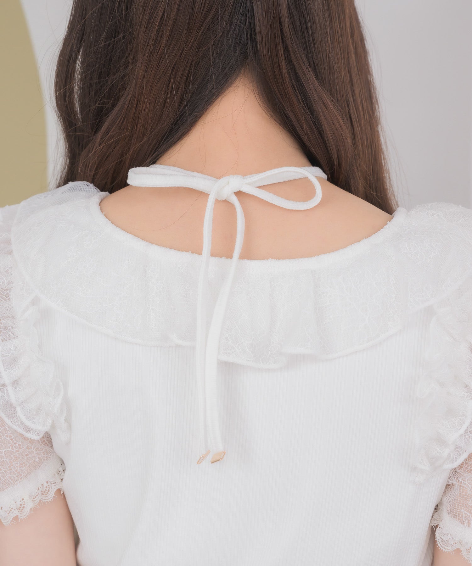 レースフリルオフショルトップス | Rlab store