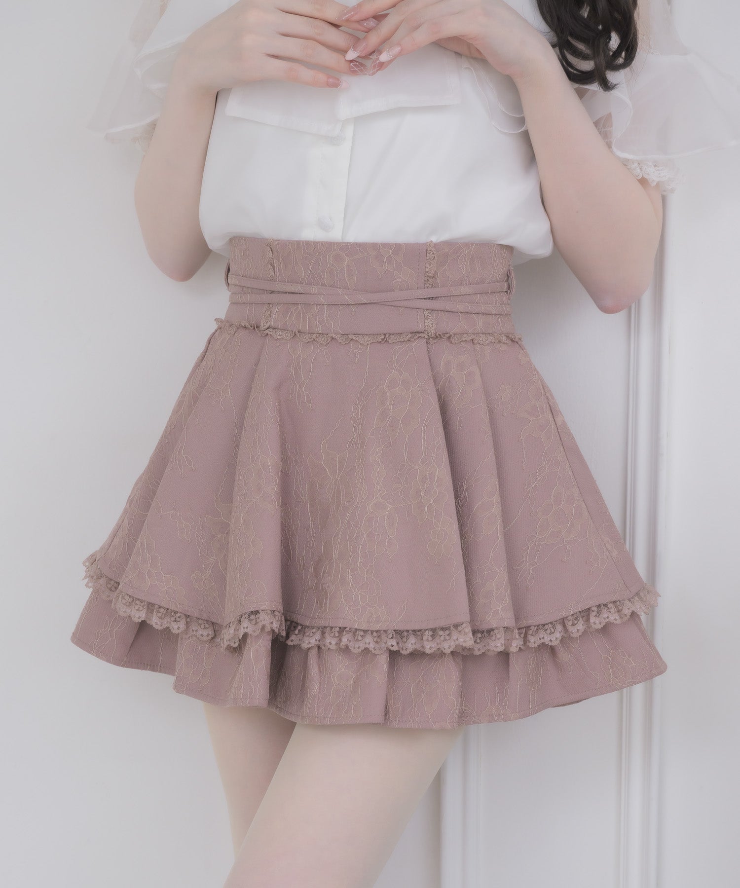 クロスリボンレースボンディングスカパン | Rlab store