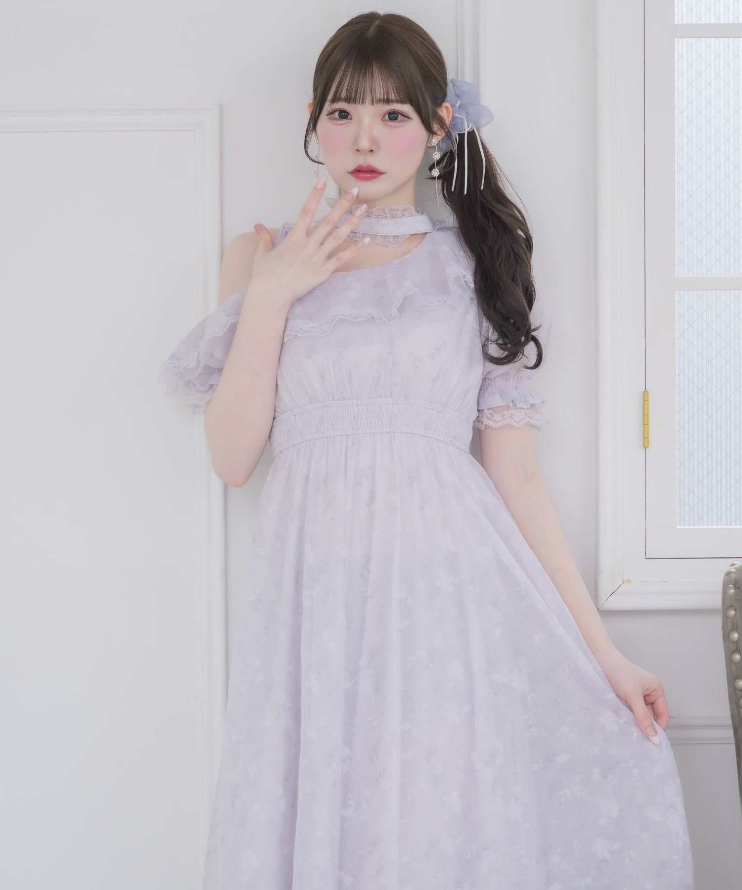 ワンショル花柄ロングワンピース | Rlab store