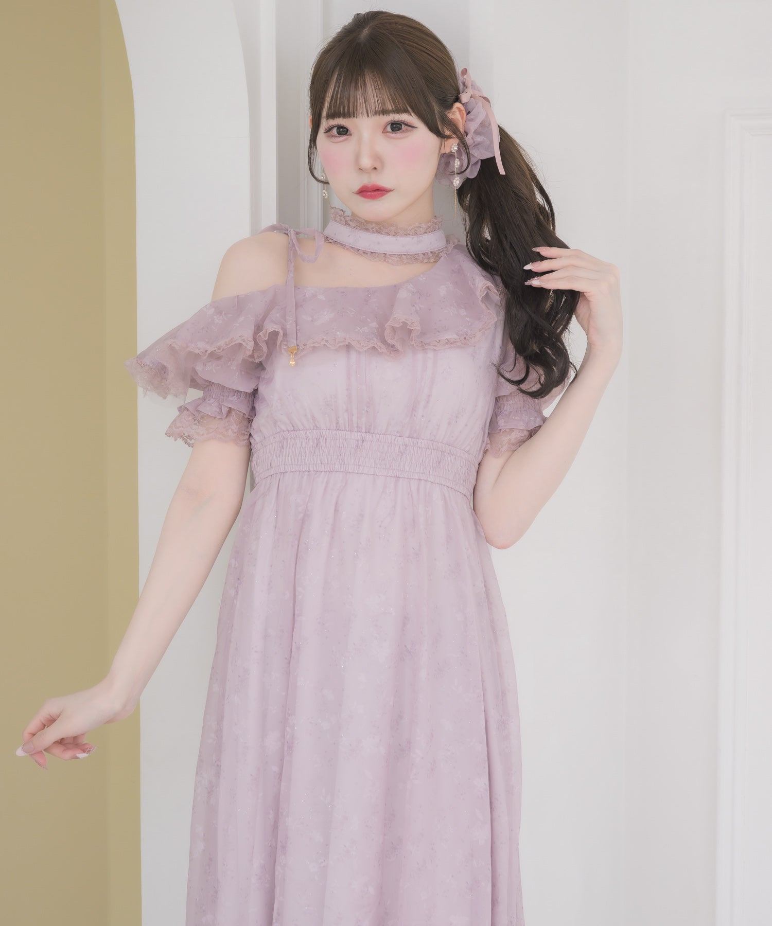 【MARIHA 】フラワープリント オフショルダーロングワンピース ワンショル花柄ロングワンピース | Rlab store