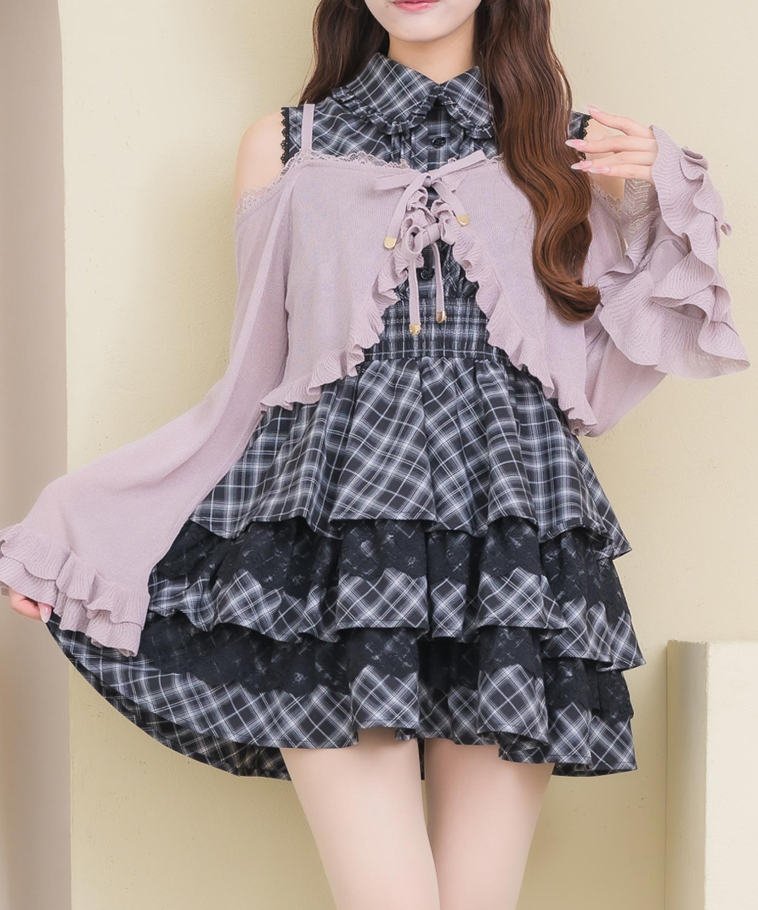 オフショルカーディガンセットワンピース | Rlab store