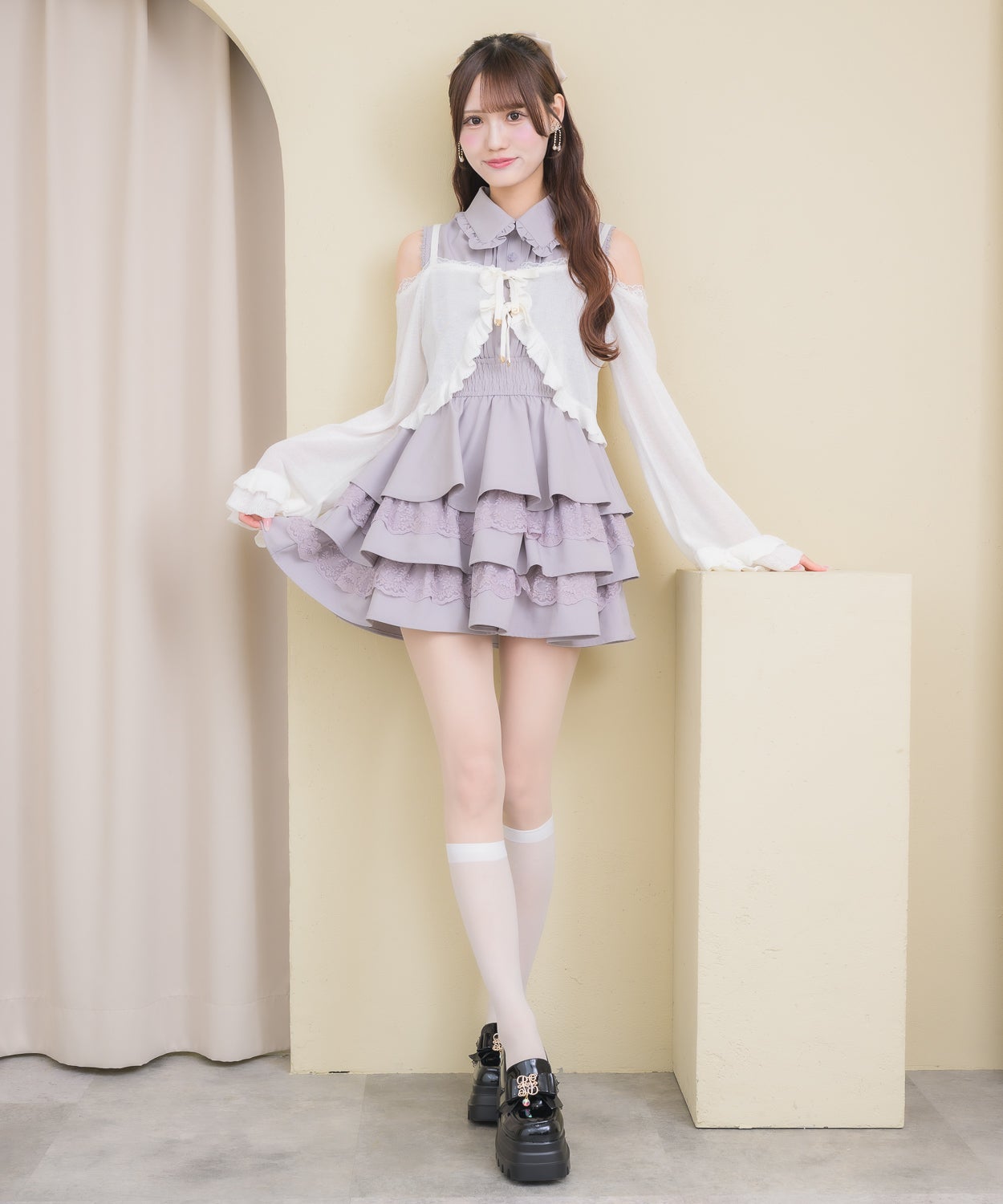 オフショルカーディガンセットワンピース | Rlab store