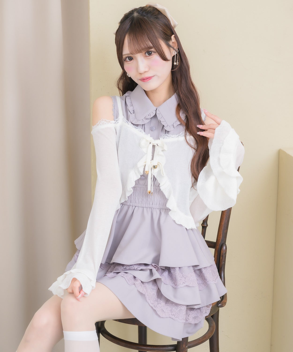 オフショルカーディガンセットワンピース | Rlab store