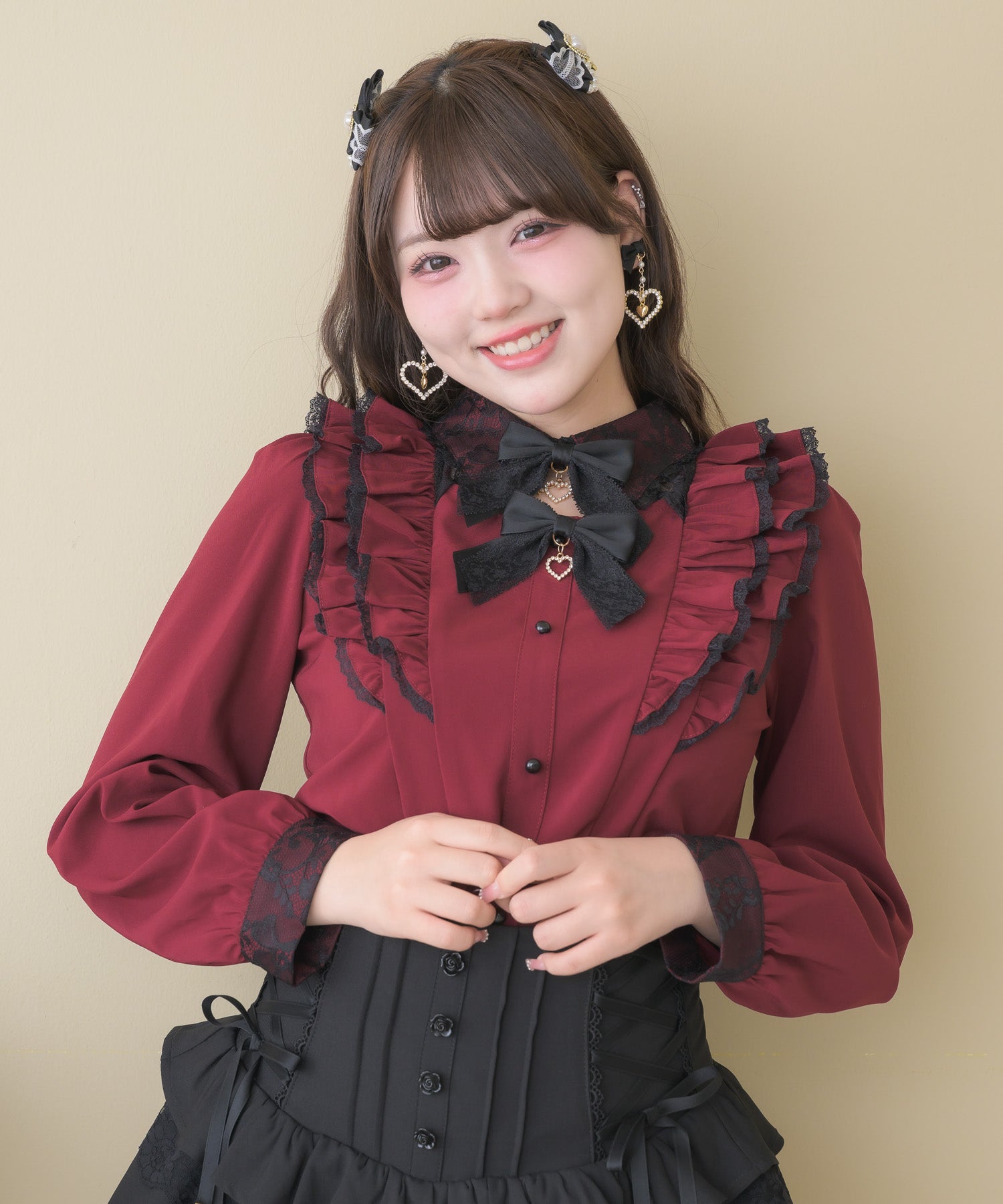 coel＊コエル　ダブルリボンブラウス ダブルリボン配色ブラウス | Rlab store